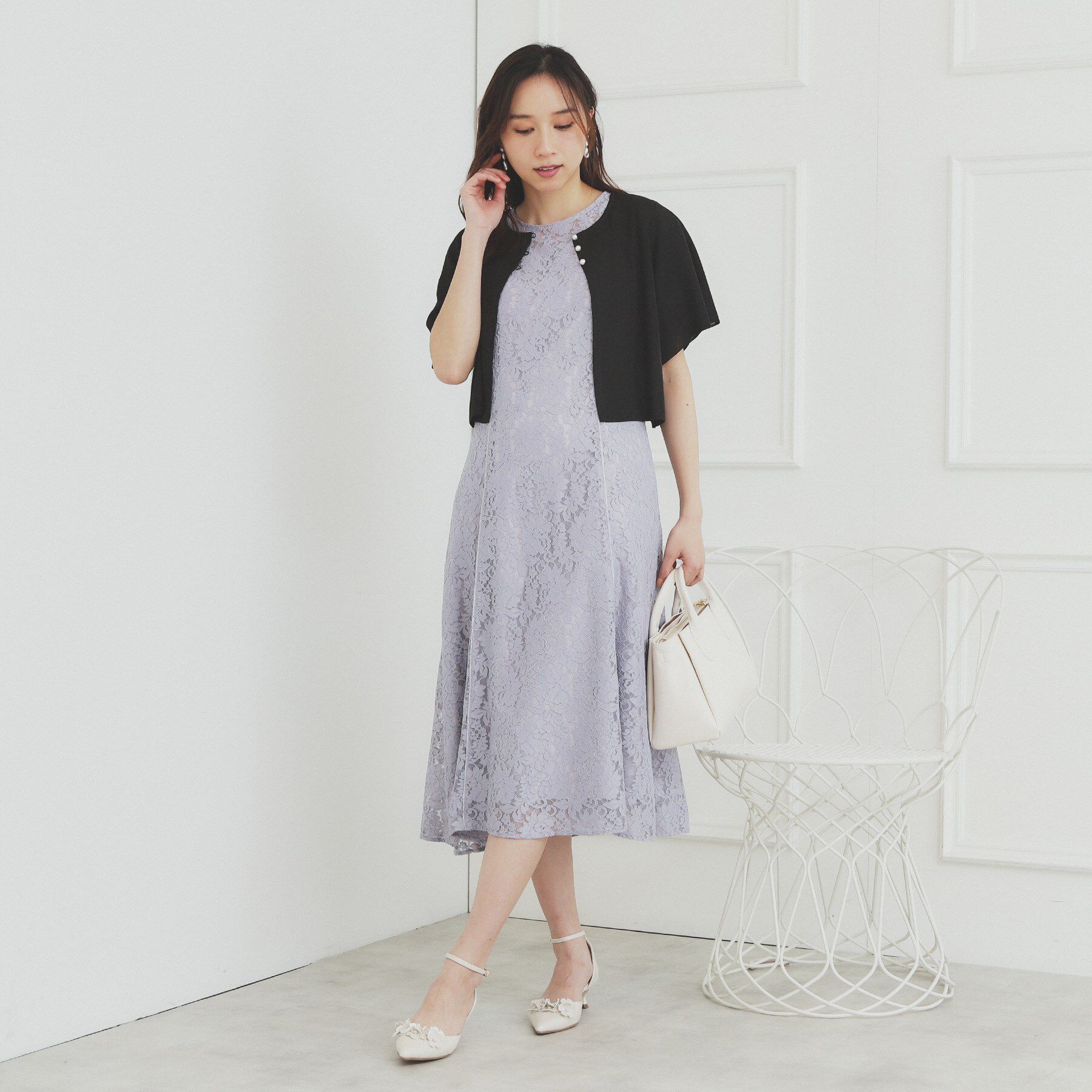 index「シャイニーショートボレロ/前後2WAY【洗濯機洗い可/抗ピル】」|カーディガン|