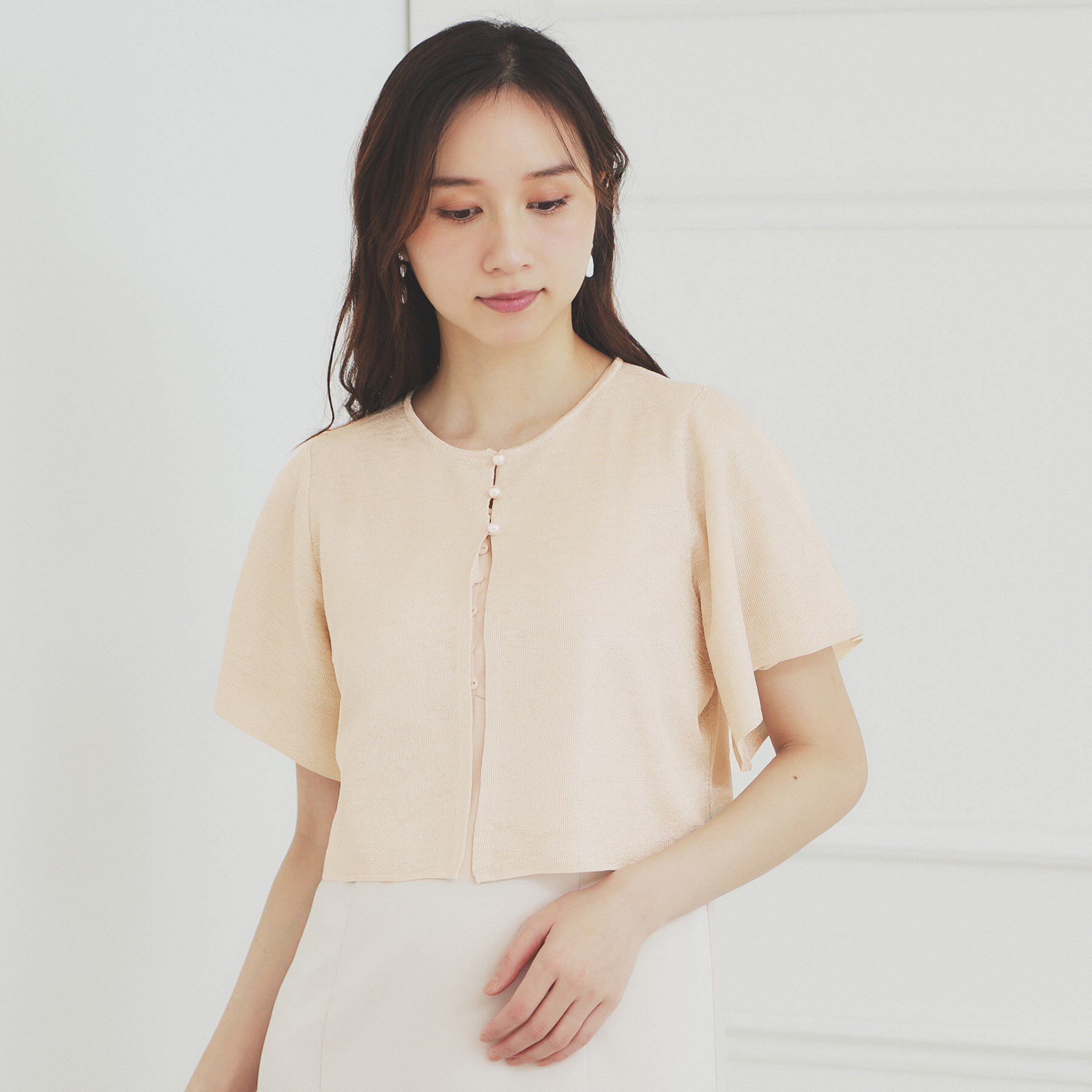 index「シャイニーショートボレロ/前後2WAY【洗濯機洗い可/抗ピル】」|カーディガン|