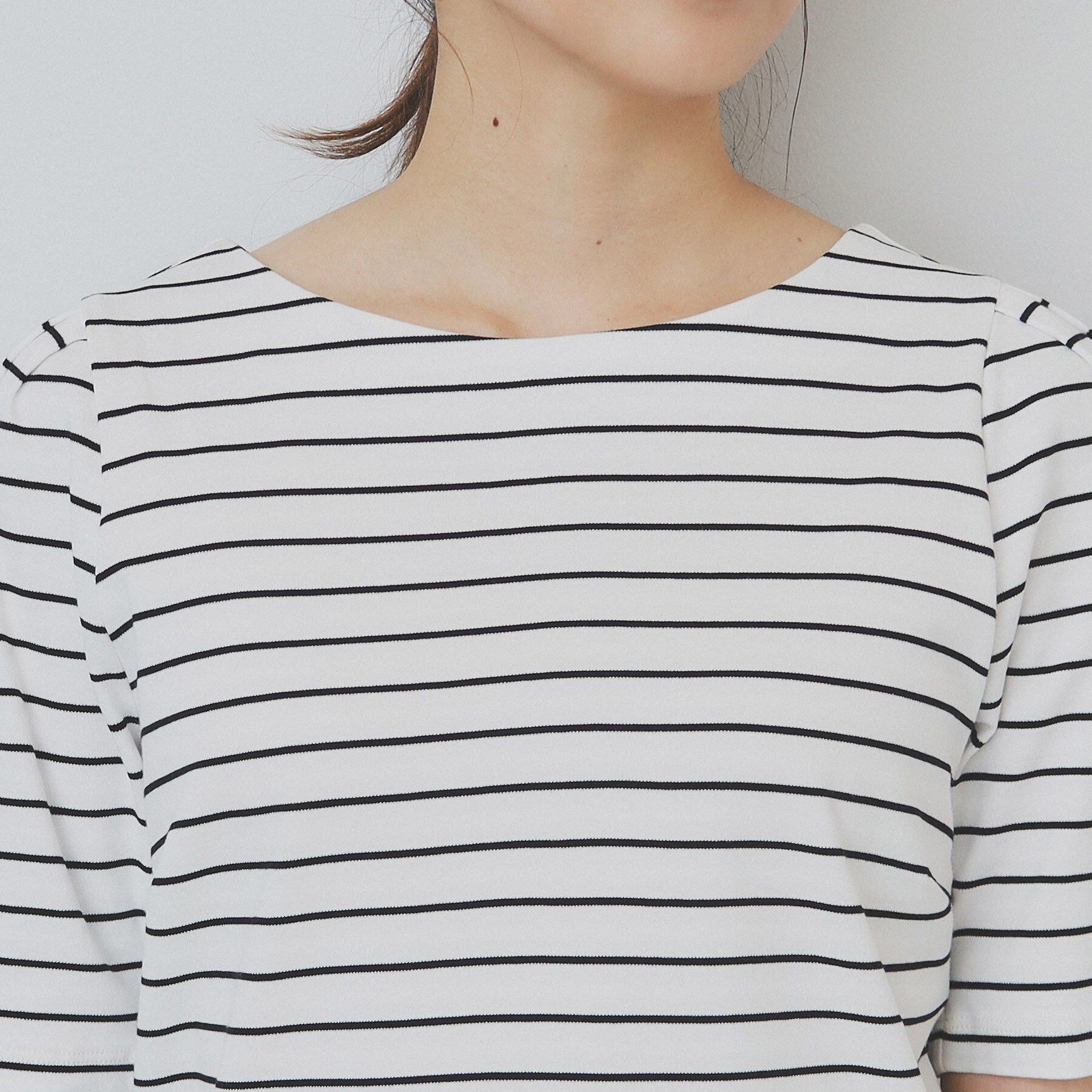 index「《10色展開/XS-LLサイズ》コットンスムースタックスリーブトップス【UV/接触冷感/洗濯機洗い可」|Tシャツ・カットソー|