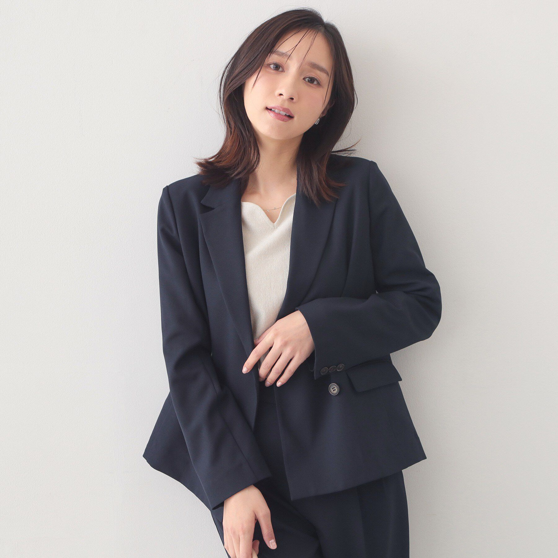 index「ダブルブレストジャケット/セットアップ対応可【洗える/接触冷感/吸水速乾/防シワ/ストレッチ】」|テーラードジャケット|