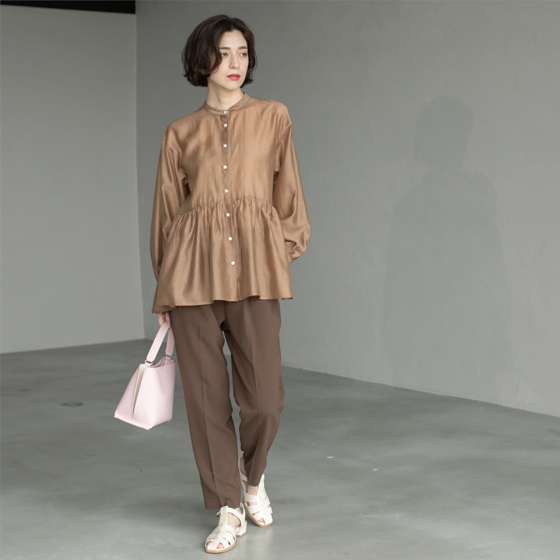 OPAQUE.CLIP「シアーペプラムブラウス【洗濯機洗い可】」|シャツ・ブラウス|