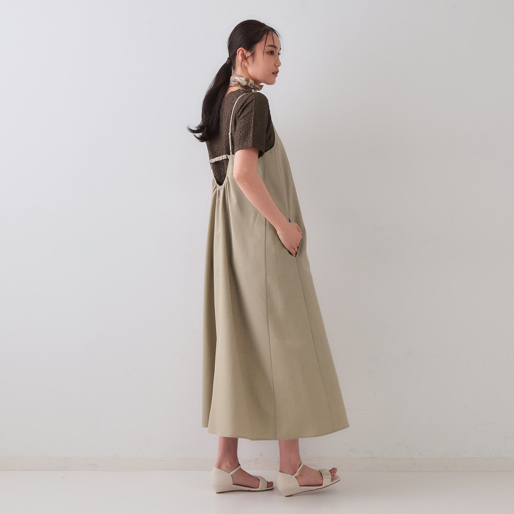 OPAQUE.CLIP「ふくれジャカードショートカットソー【洗濯機洗い可】」|Tシャツ・カットソー|