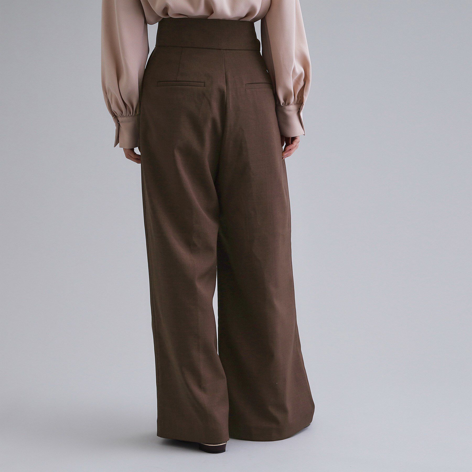 OPAQUE.CLIP「【es】ハイウエストタックワイドパンツ【洗濯機洗い可】」|その他|