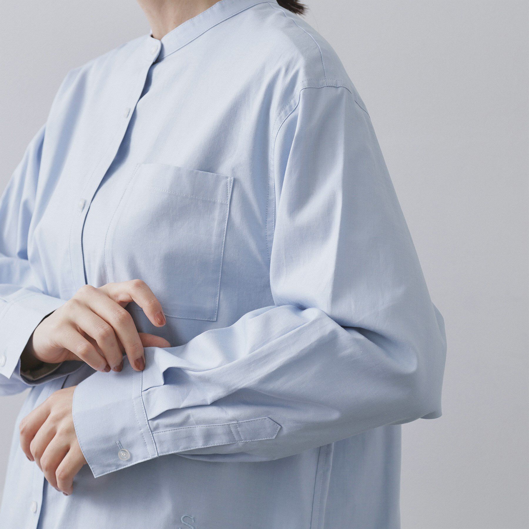 OPAQUE.CLIP「バンドカラーシャツ【洗濯機OK】」|シャツ・ブラウス|