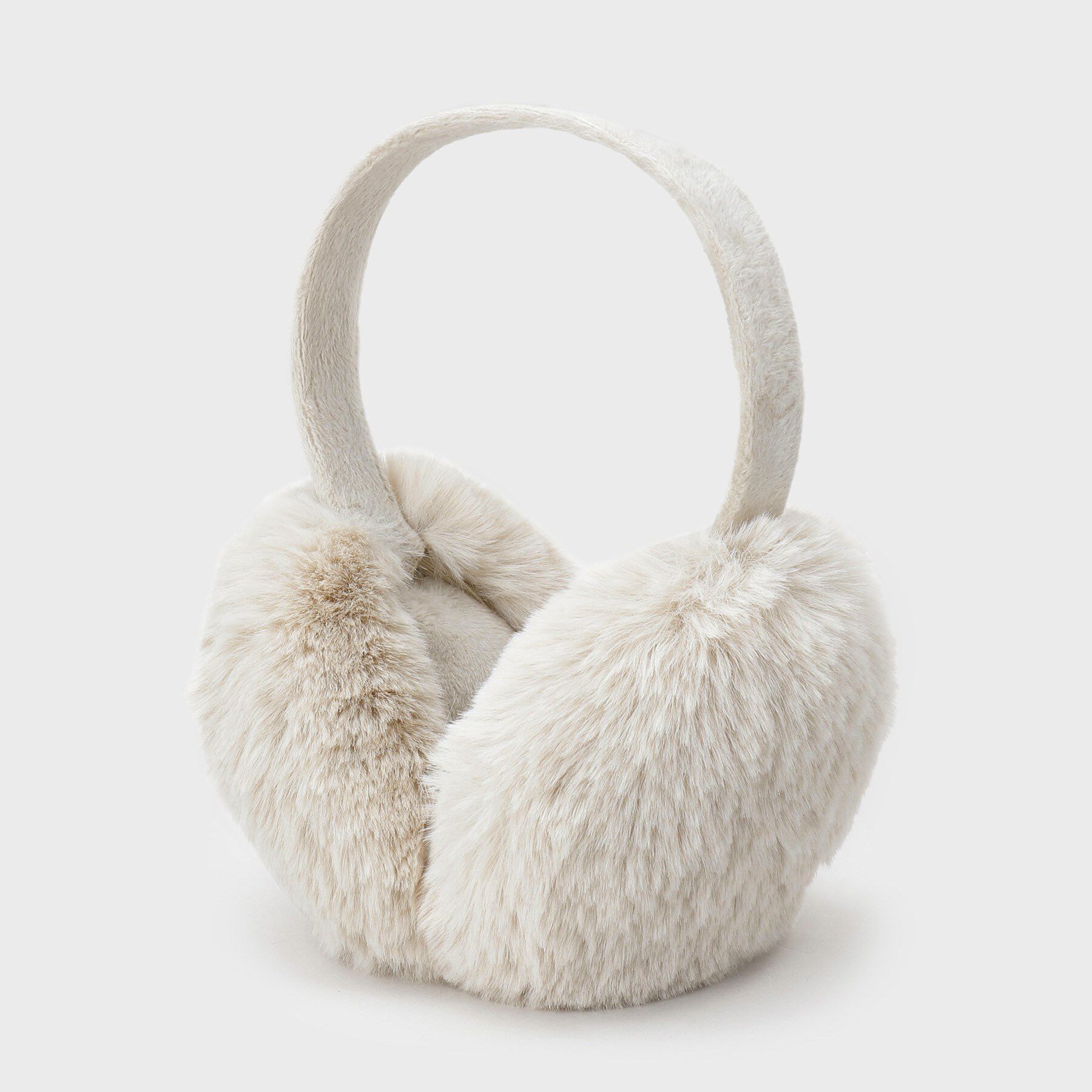 OPAQUE.CLIP「【折りたたみ可能】コンパクトフェイクファーイヤーマフラー」|イヤーマフ|ライトベージュ(05