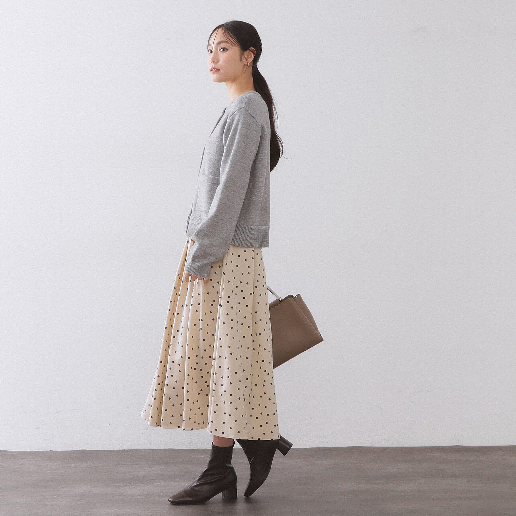 OPAQUE.CLIP「カラードットフレアスカート【洗濯機OK】」|スカート|