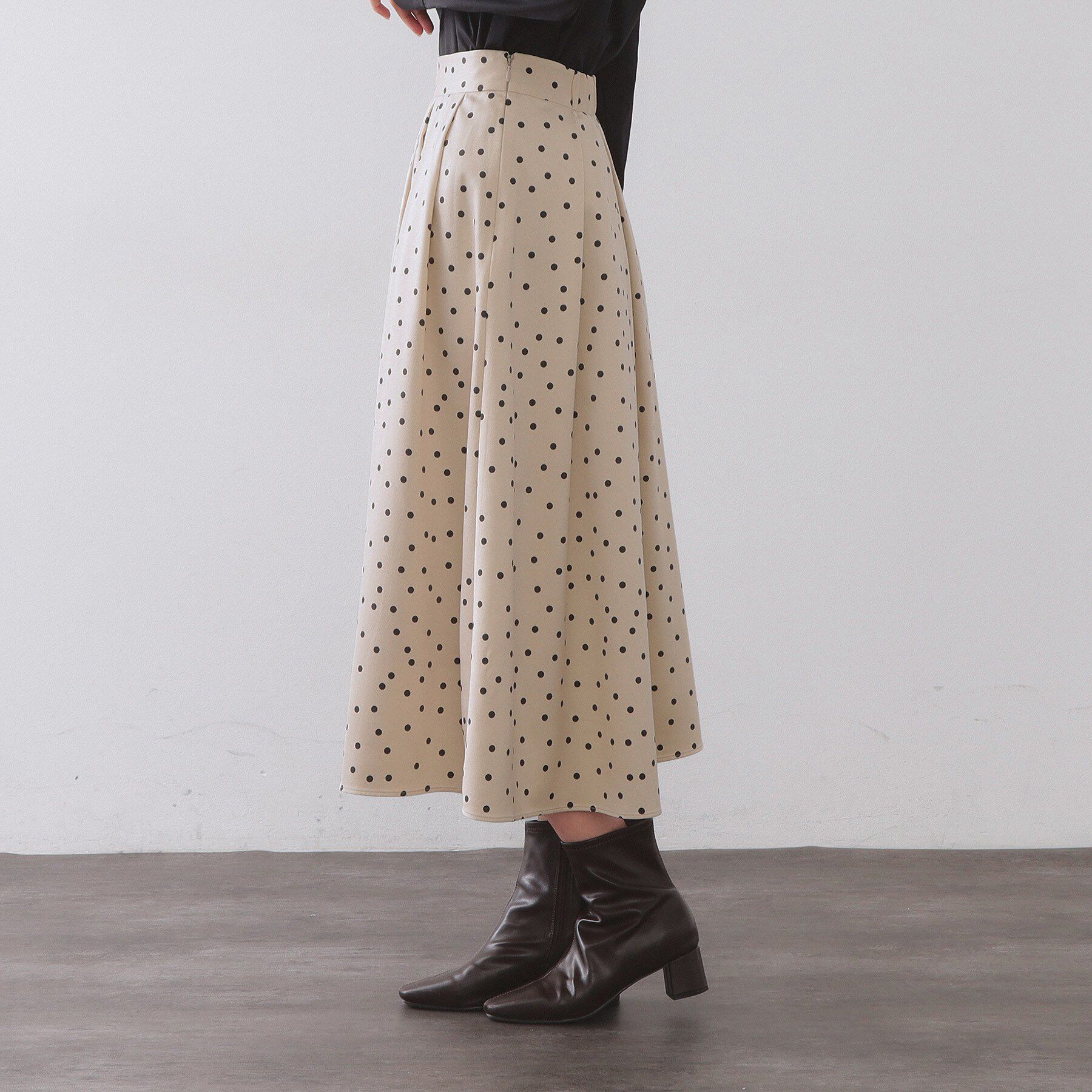 OPAQUE.CLIP「カラードットフレアスカート【洗濯機OK】」|スカート|