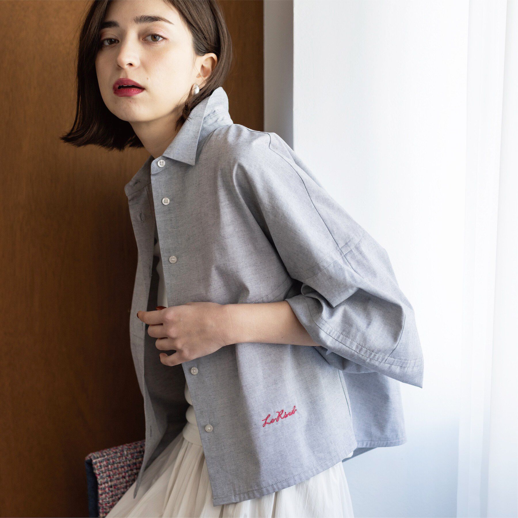 OPAQUE.CLIP「オックスフォルムシャツ」|シャツ・ブラウス|ブラック系(019)