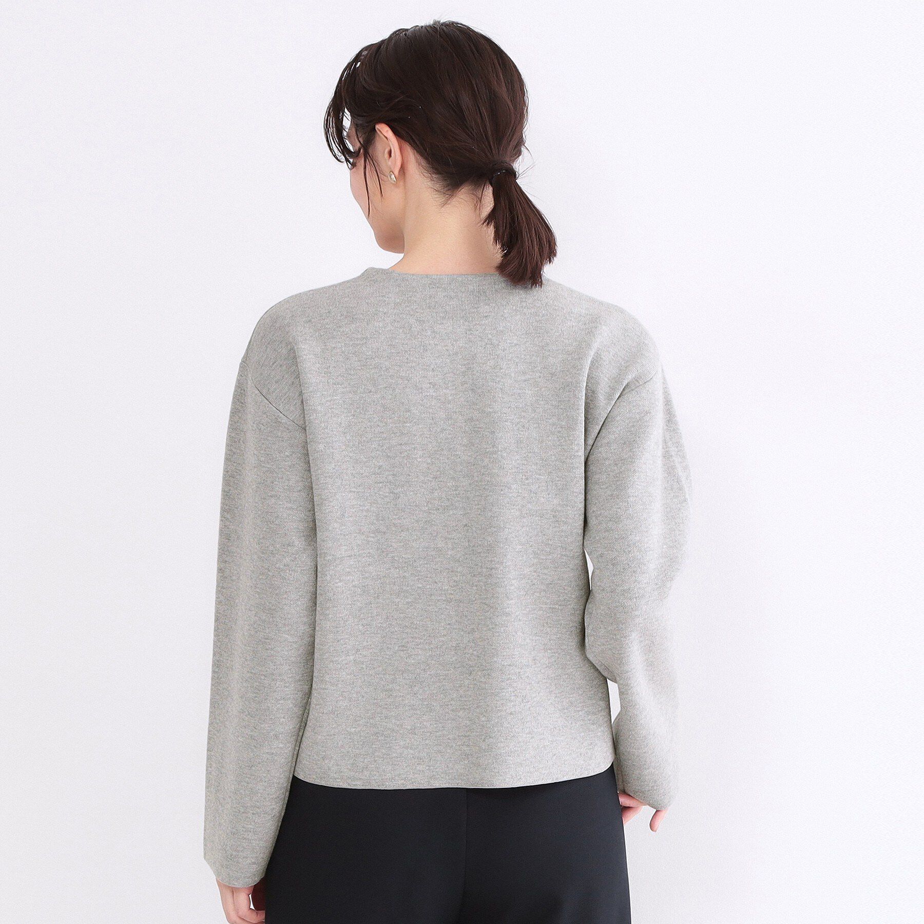 OPAQUE.CLIP「スナップボタンニットカーディガン【洗濯機OK】」|カーディガン|