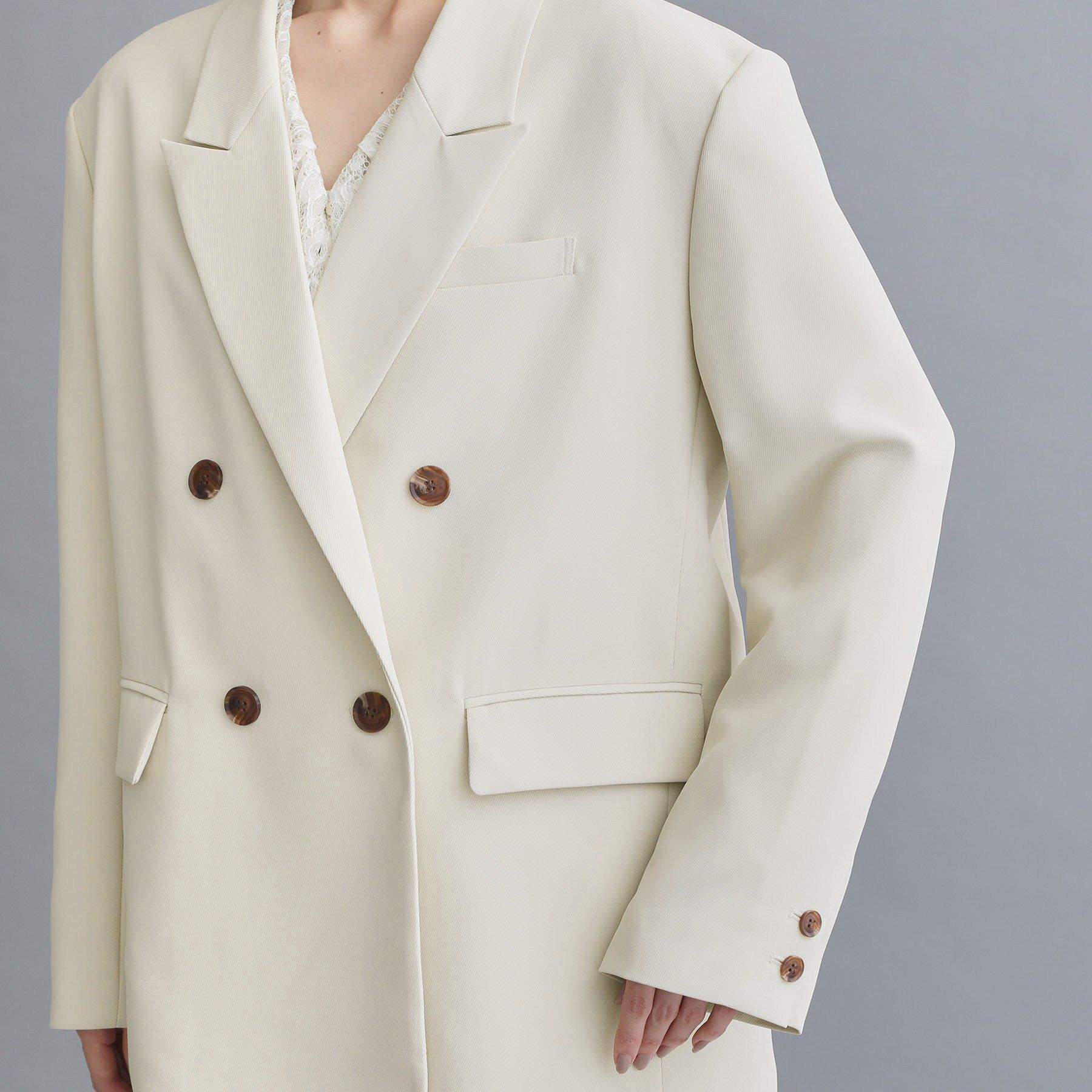 OPAQUE.CLIP「【es】ダブルブレストテーラードジャケット/セットアップ対応可【洗える】」|テーラードジャケット|