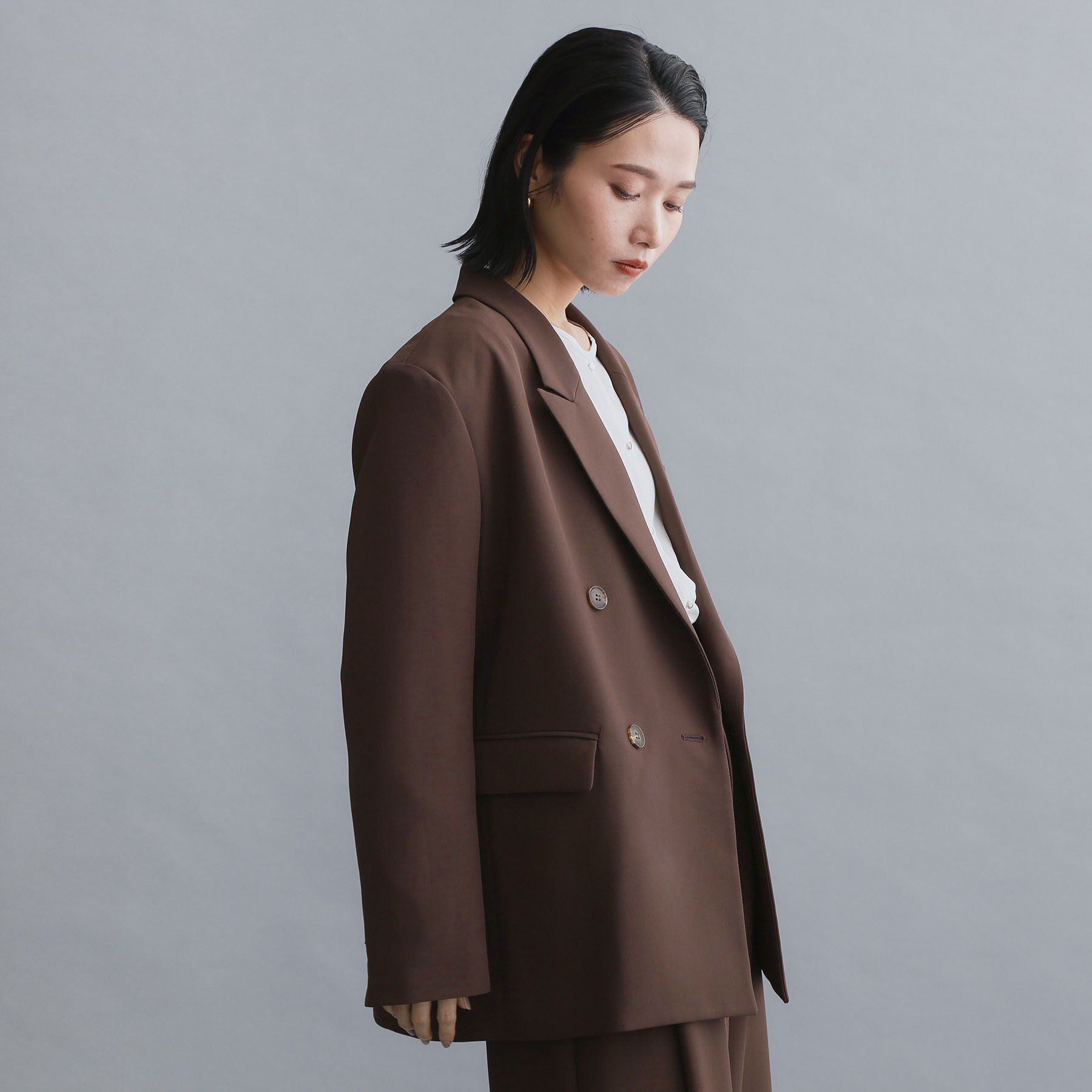 OPAQUE.CLIP「【es】ダブルブレストテーラードジャケット/セットアップ対応可【洗える】」|テーラードジャケット|