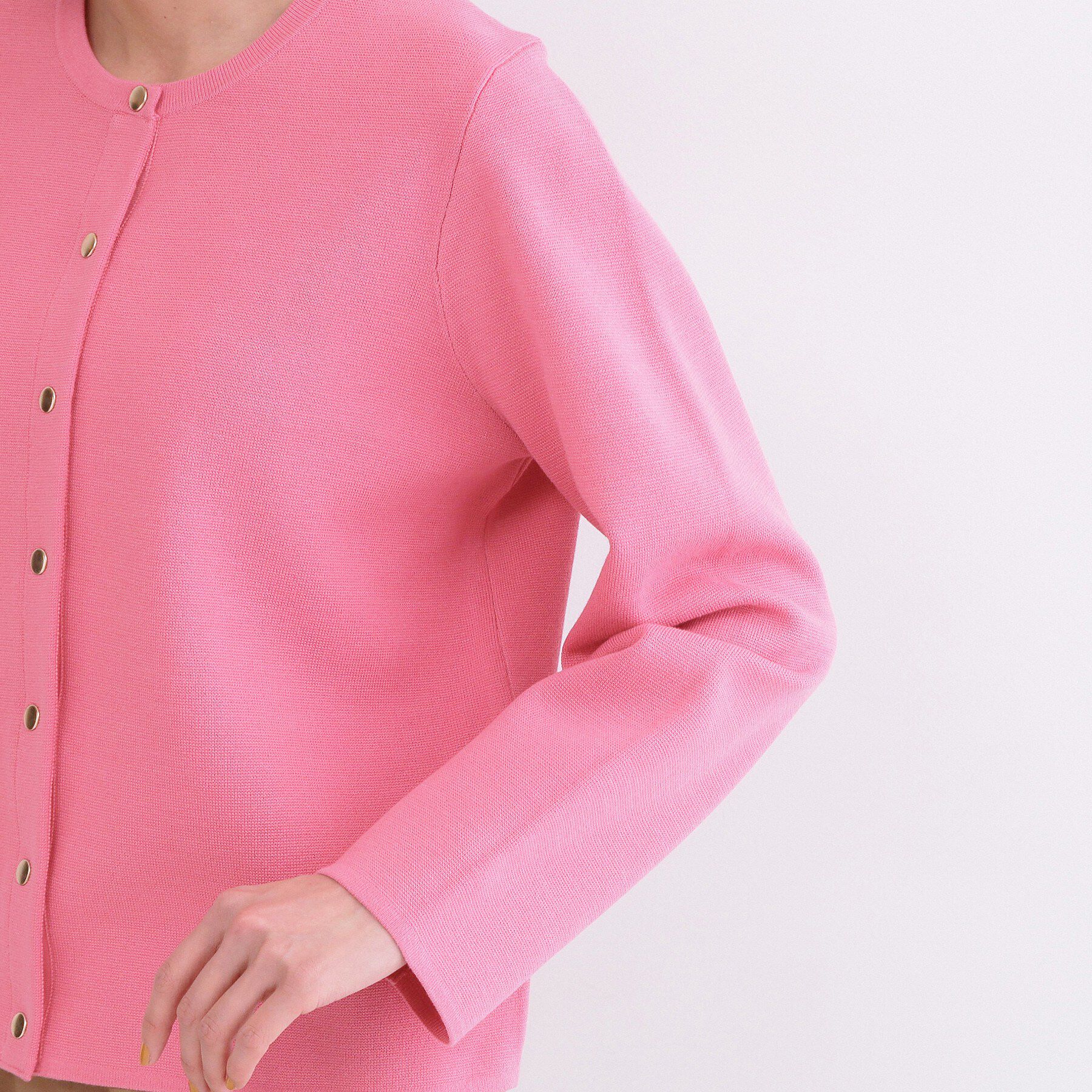 OPAQUE.CLIP「スナップボタンニットカーディガン【洗濯機OK/抗ピル】」|カーディガン|