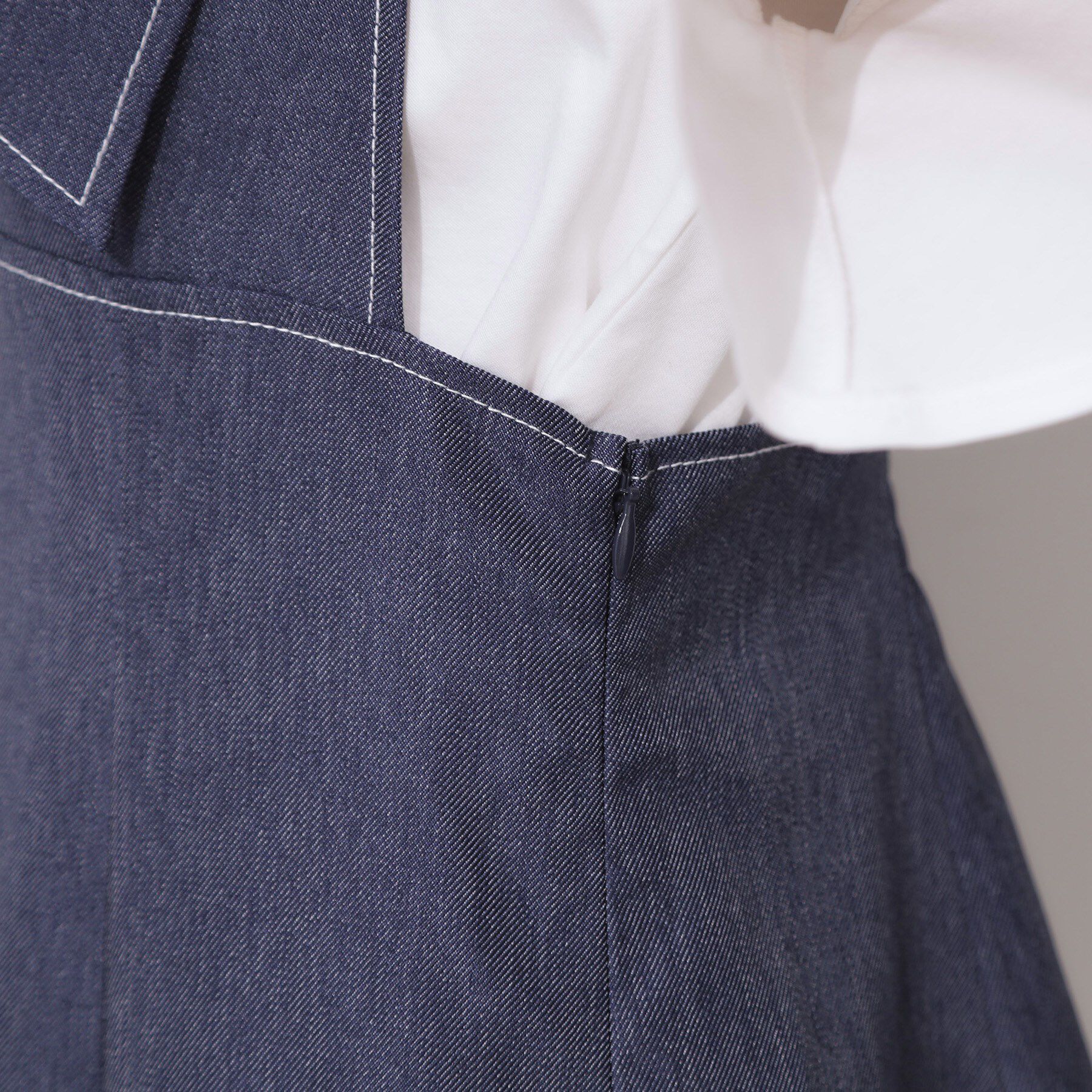 Couture broach「デニムライク肩リボンワンピース」|ワンピース|