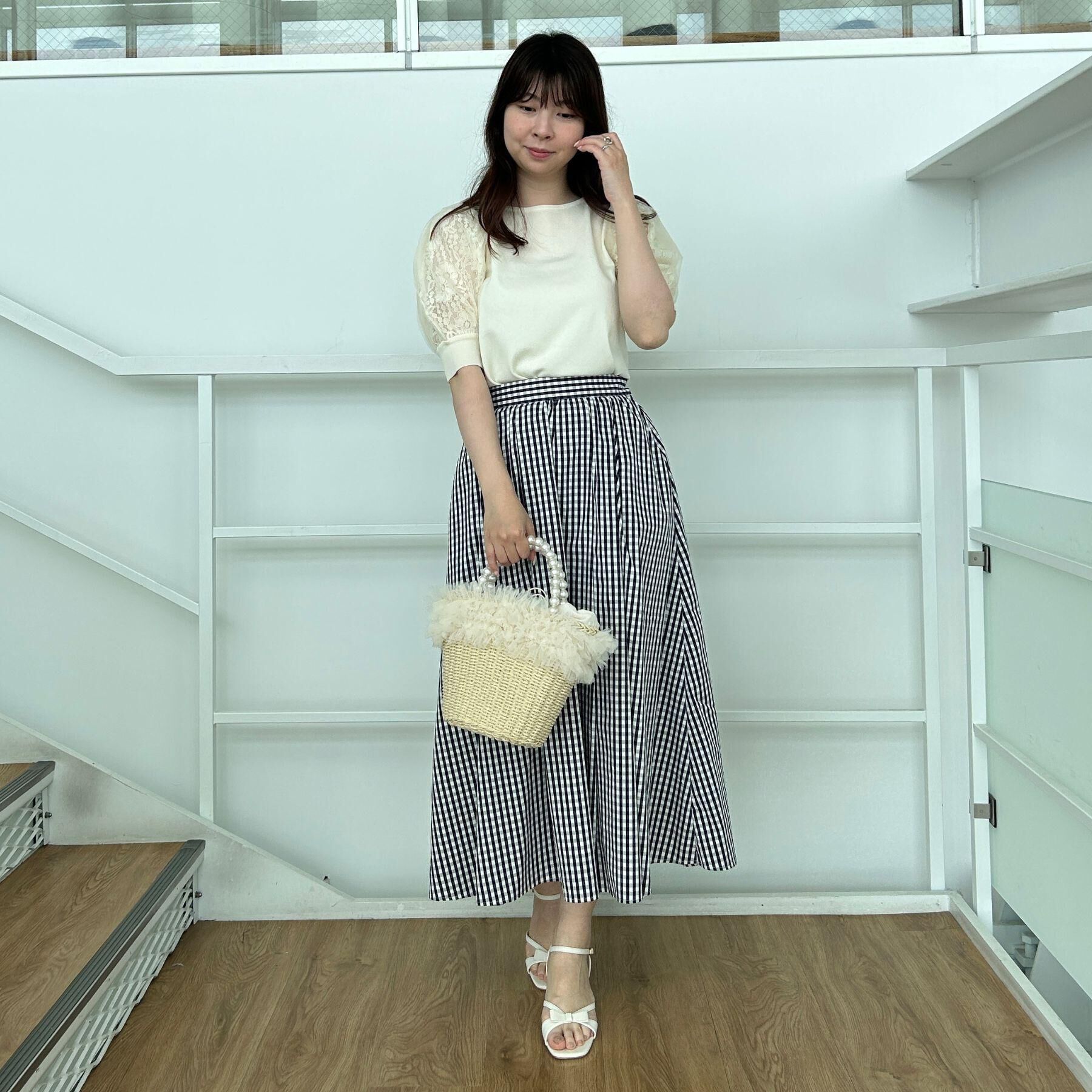 Couture broach「【洗える・UV機能・通勤】オーガンレース袖ニット」|ニット・セーター|