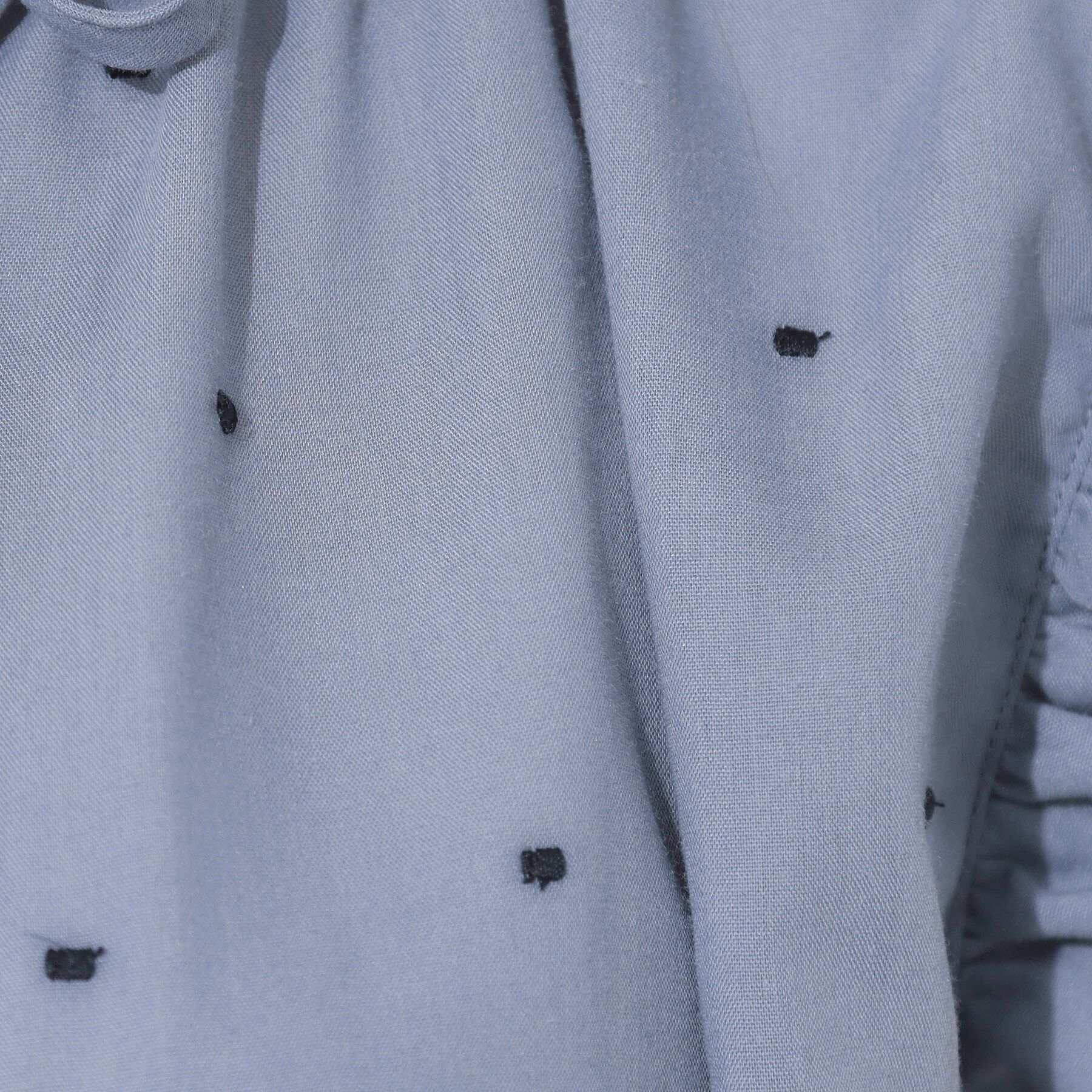 Couture broach「【マシンウォッシャブル】ドット刺繍リボンデザインブラウス」|シャツ・ブラウス|