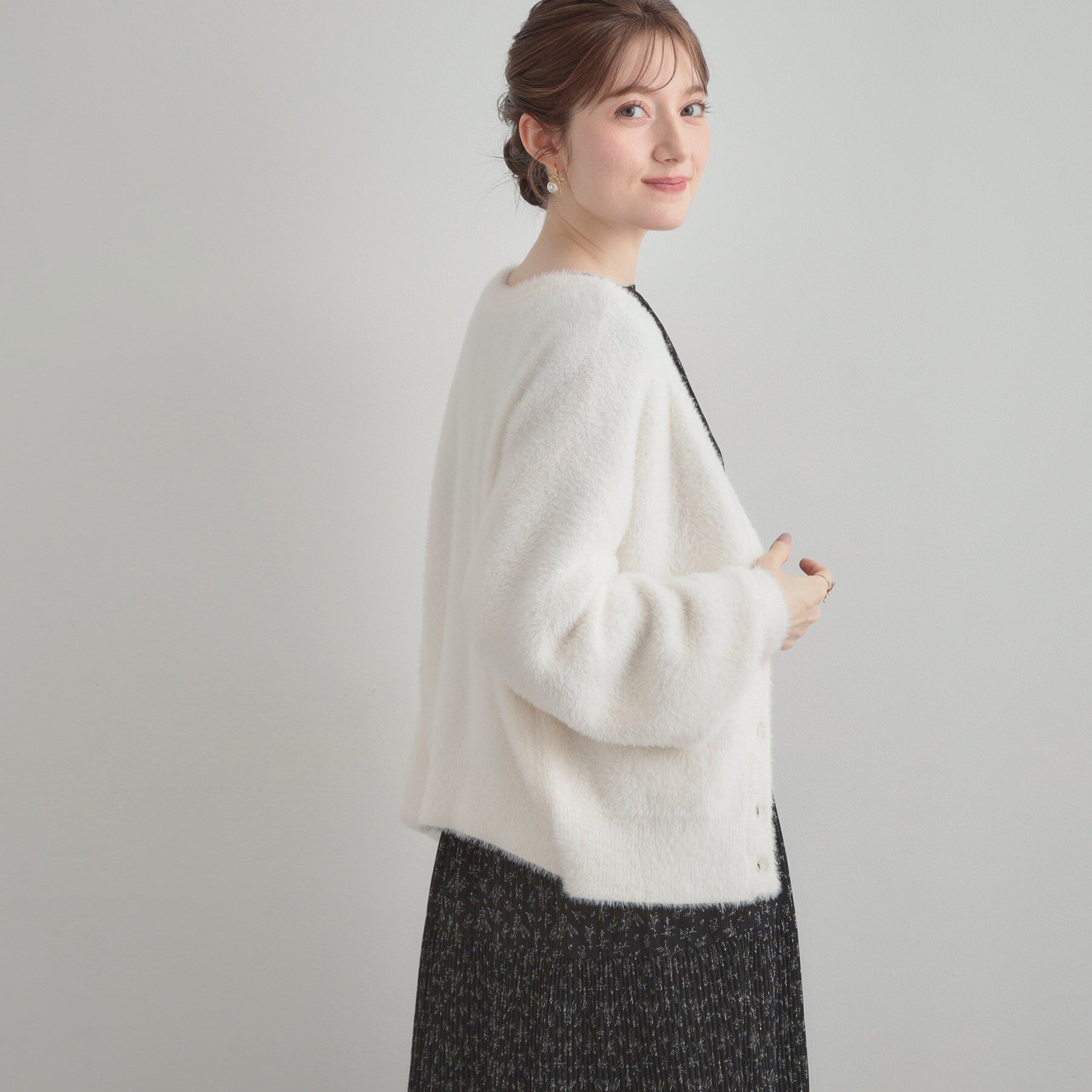 Couture broach「【ふわふわ/前後2WAY】フェザーカーディトップス」|カーディガン|