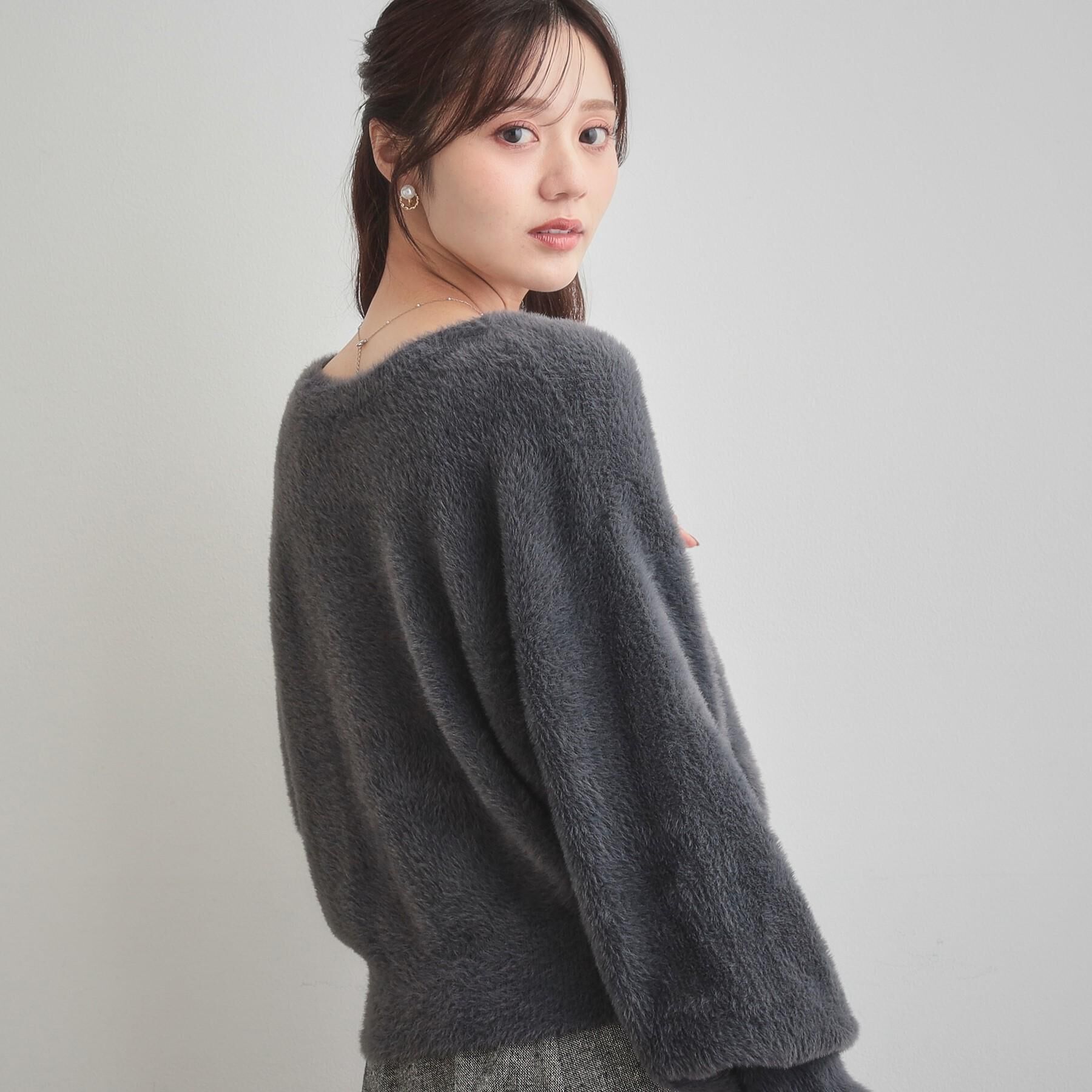 Couture broach「【ふわふわ/前後2WAY】フェザーカーディトップス」|カーディガン|