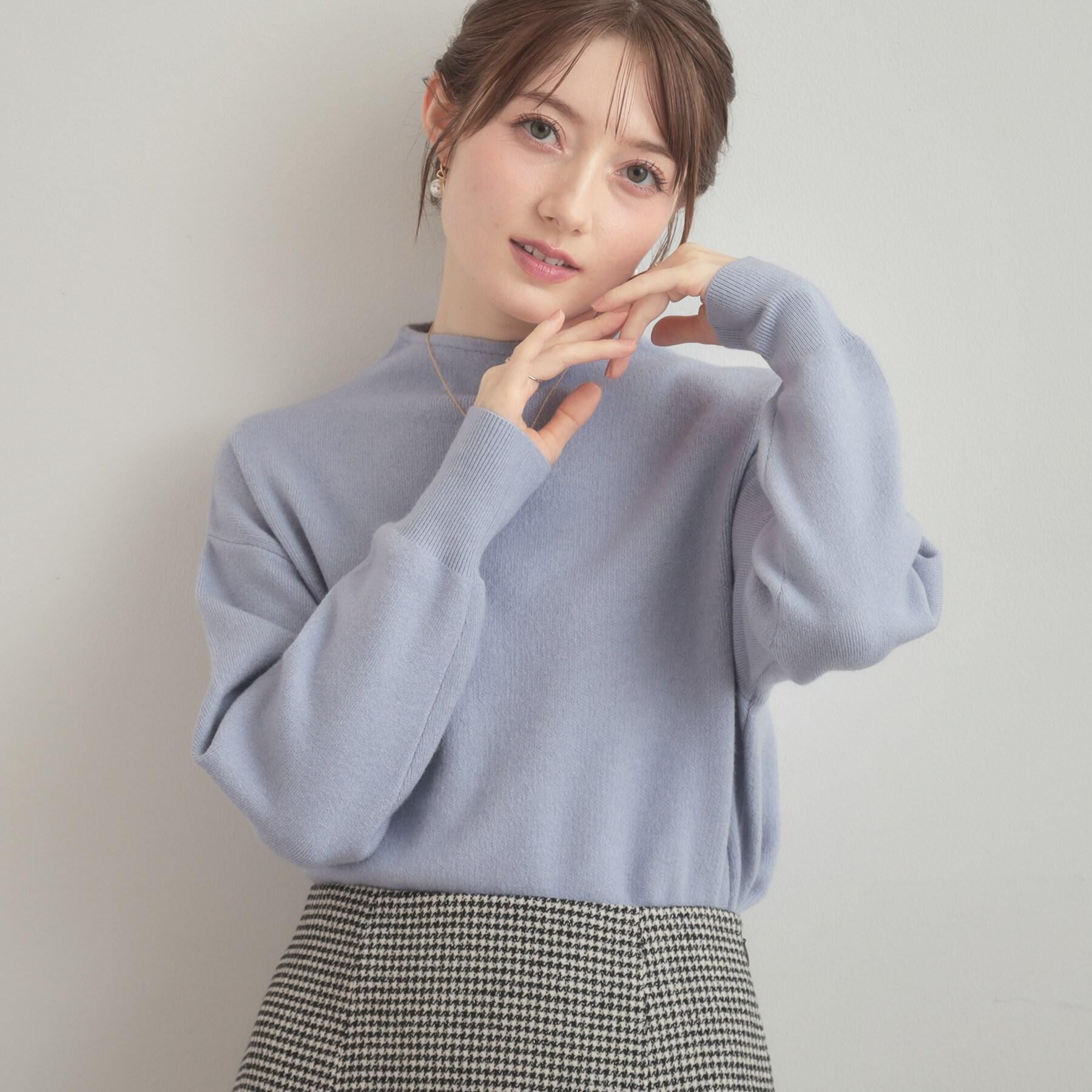 Couture broach「【ゆるふわ・通勤】リッシュアンゴラ バックパール調ニット」|ニット・セーター|