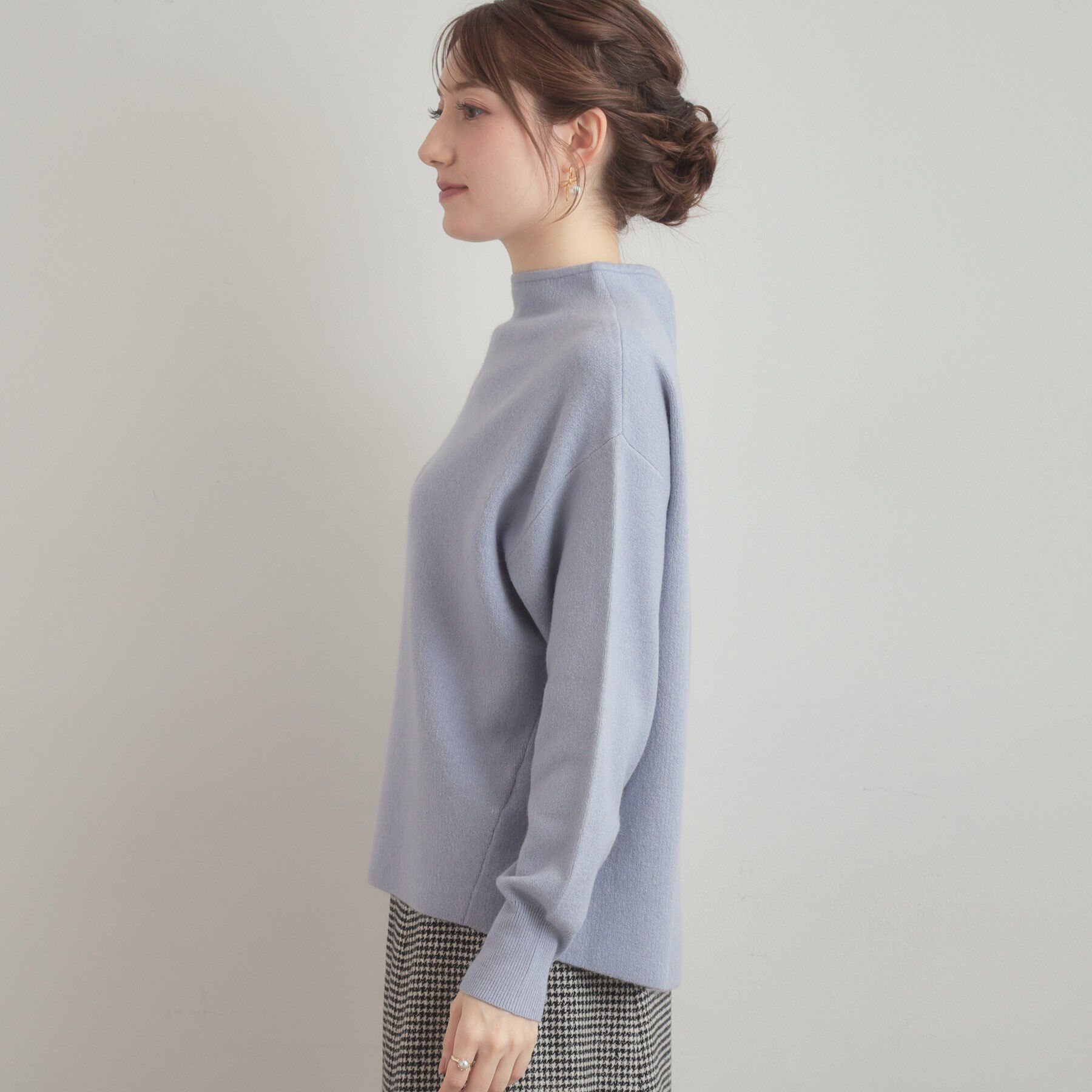 Couture broach「【ゆるふわ・通勤】リッシュアンゴラ バックパール調ニット」|ニット・セーター|