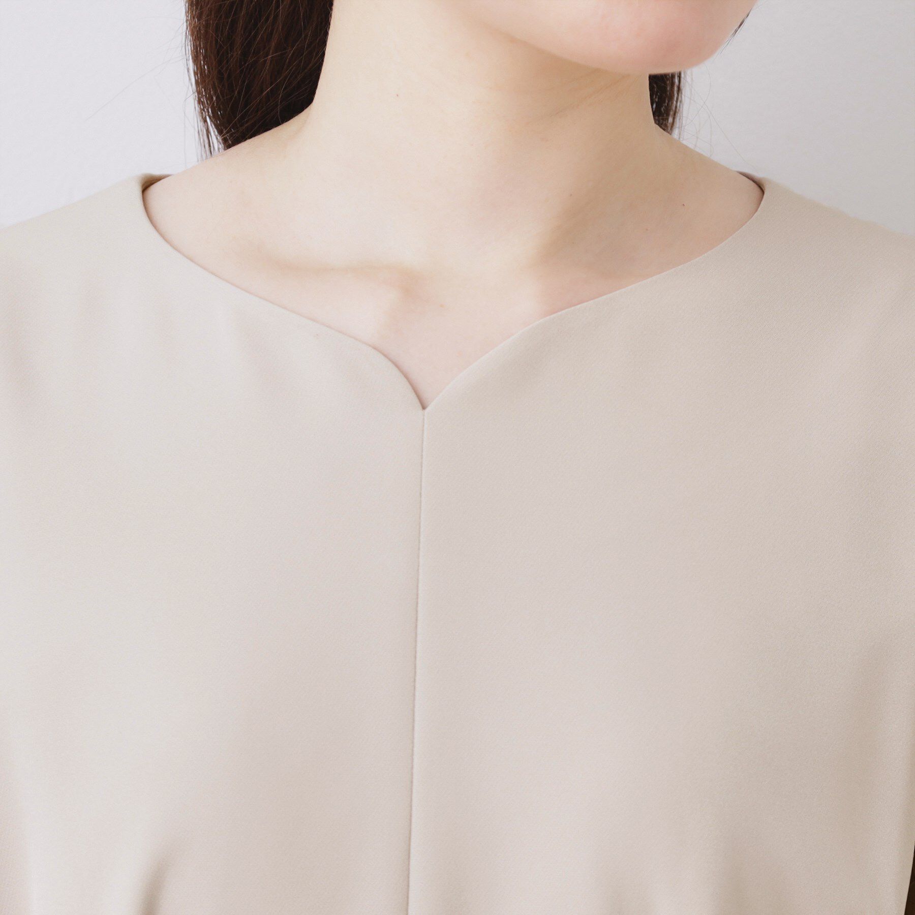 Couture broach「【ハレの日・通勤】レース袖タックフレアワンピース」|ワンピース|