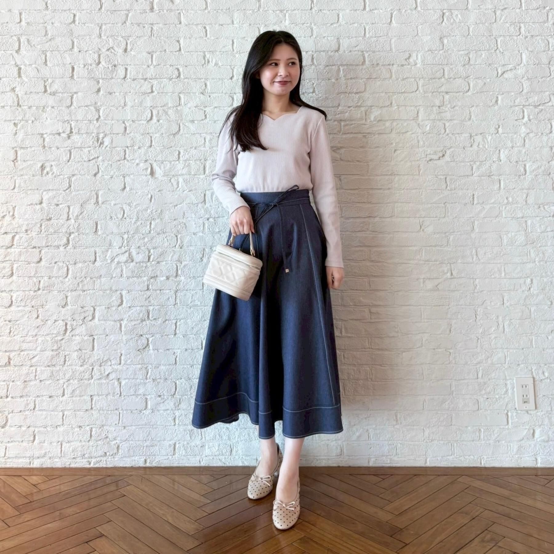 Couture broach「【洗える】ハートネック テレコプルオーバー」|Tシャツ・カットソー|