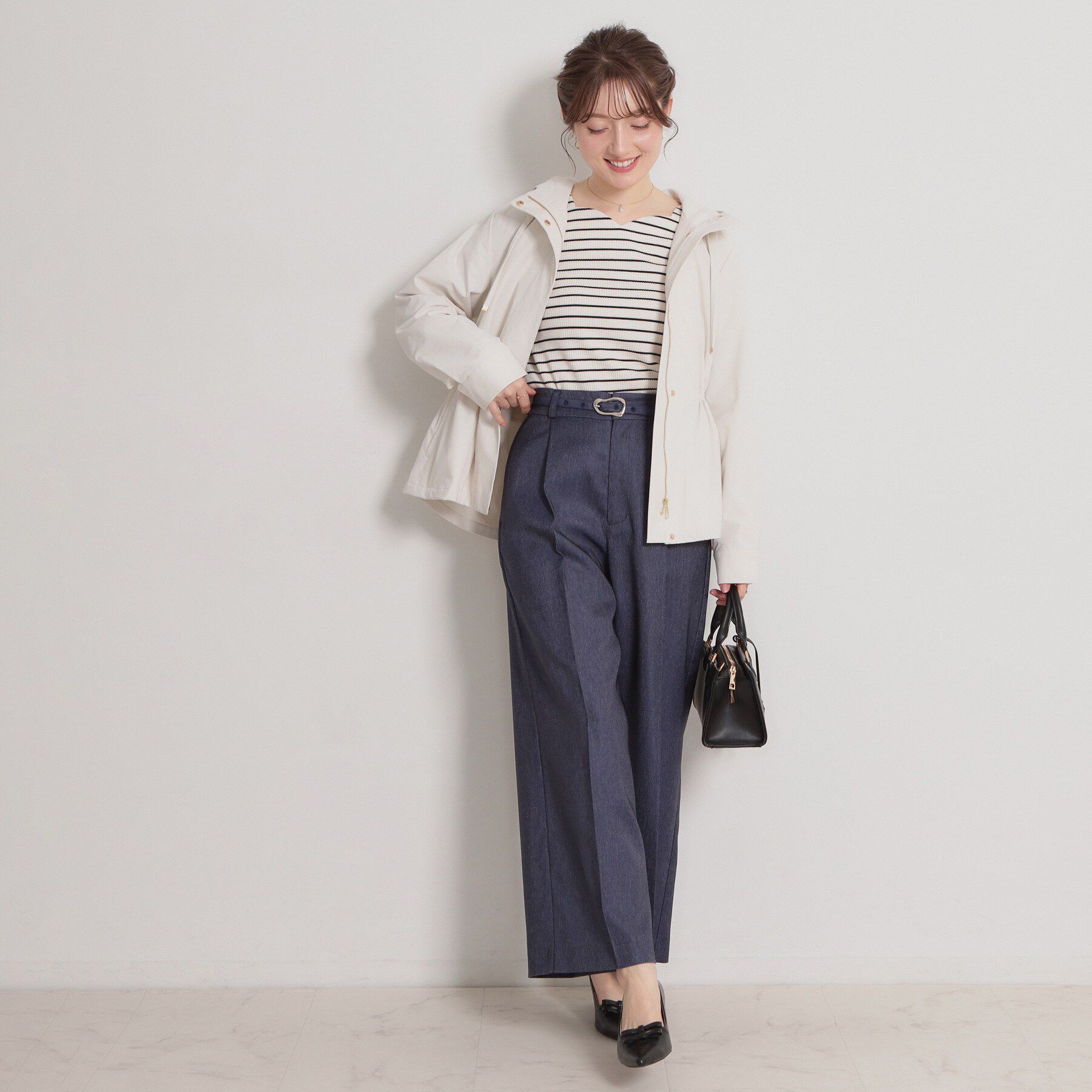 Couture broach「【洗える】ハートネック テレコプルオーバー」|Tシャツ・カットソー|