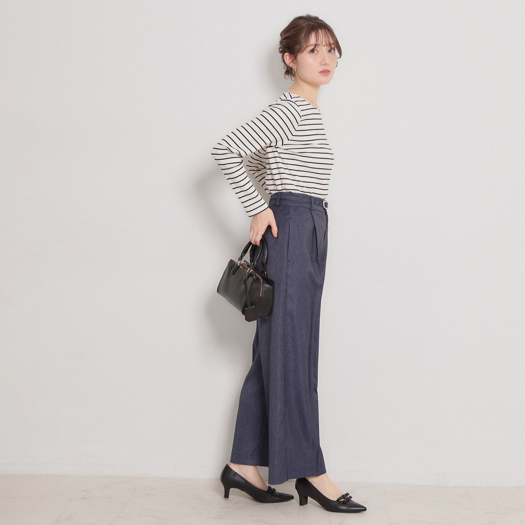 Couture broach「【洗える】ハートネック テレコプルオーバー」|Tシャツ・カットソー|