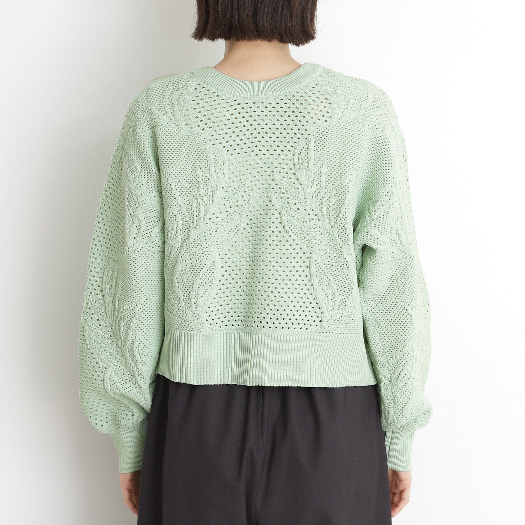 THE SHOP TK「レース編みカーディガン【前後2WAY】」|ニット・セーター|