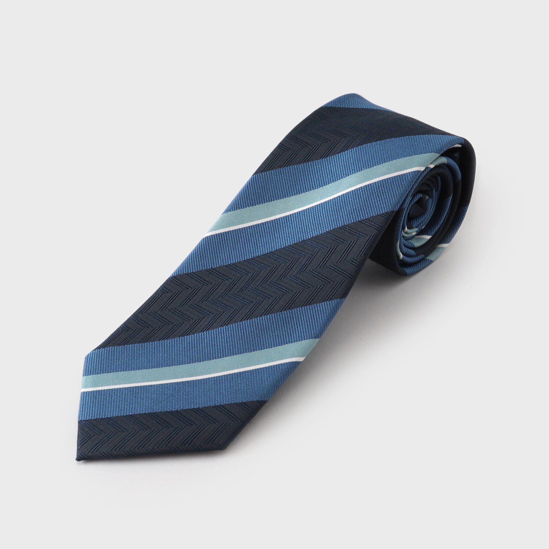 THE SHOP TK「ストラップ柄ネクタイ ヘリンボン／レジメンタル」|ネクタイ・蝶ネクタイ|