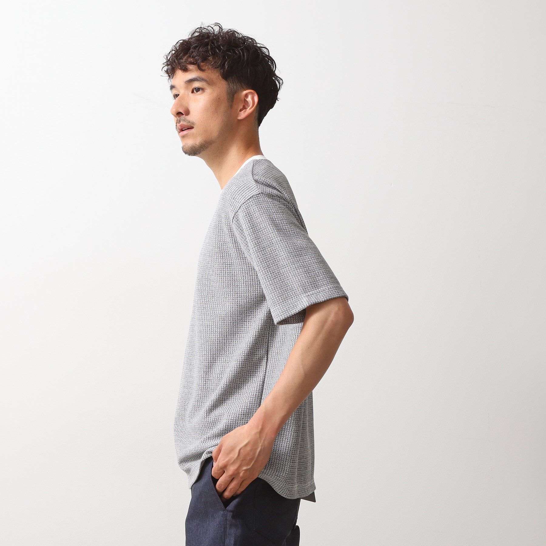 THE SHOP TK「カットジャカード半袖Tシャツ」|Tシャツ・カットソー|