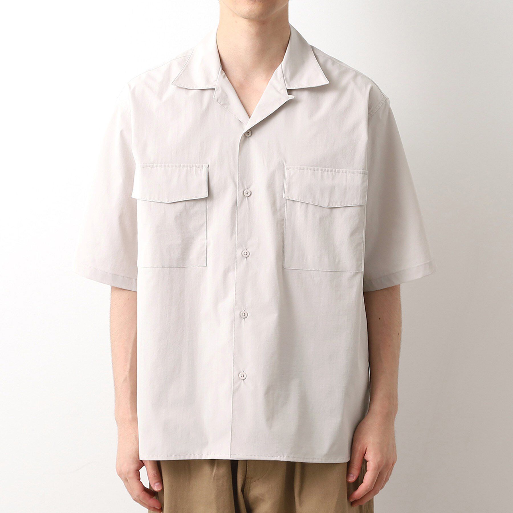 THE SHOP TK「CAVEダブルフラップ半袖シャツ【吸水速乾／ストレッチ／洗濯機OK】」|シャツ・ブラウス|