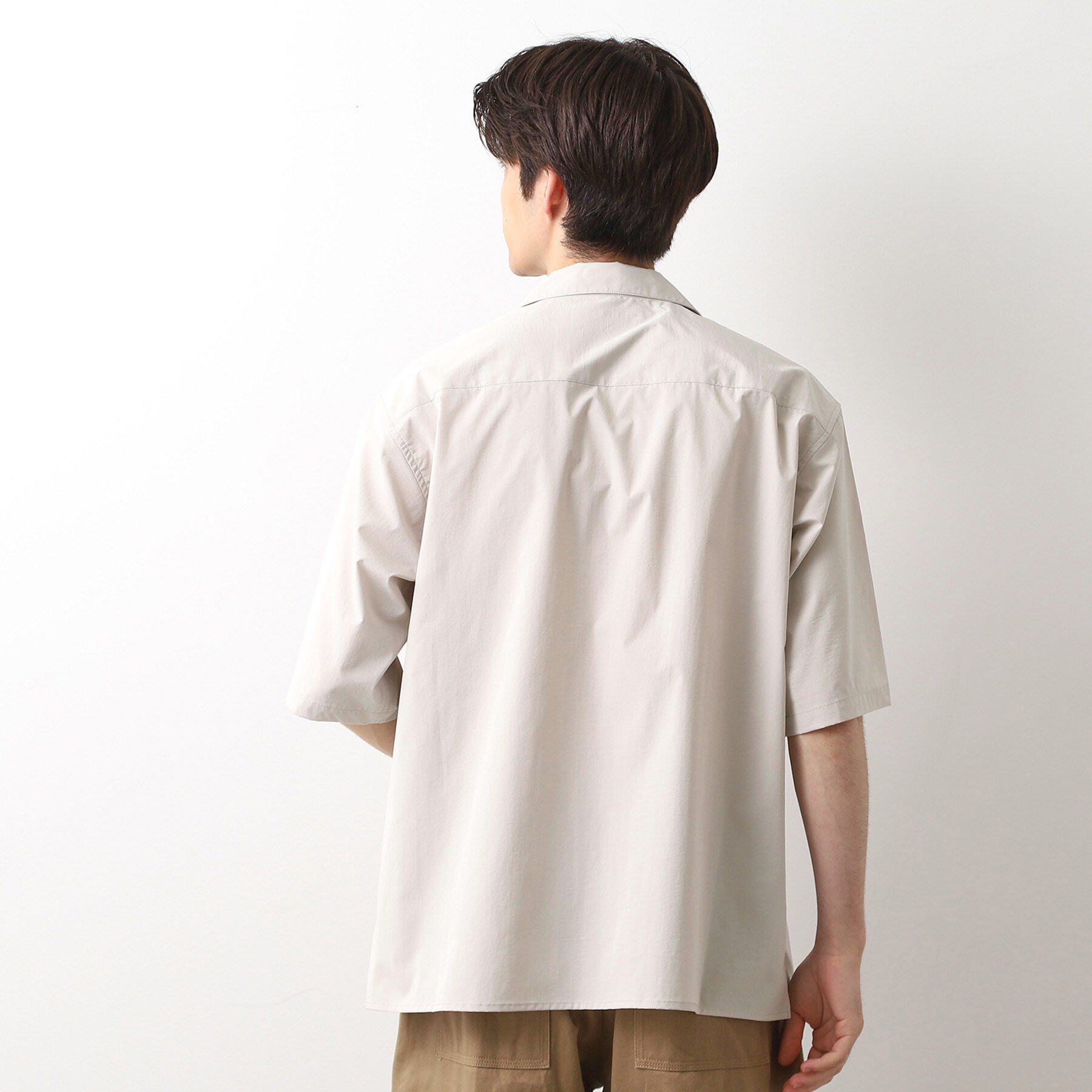 THE SHOP TK「CAVEダブルフラップ半袖シャツ【吸水速乾／ストレッチ／洗濯機OK】」|シャツ・ブラウス|