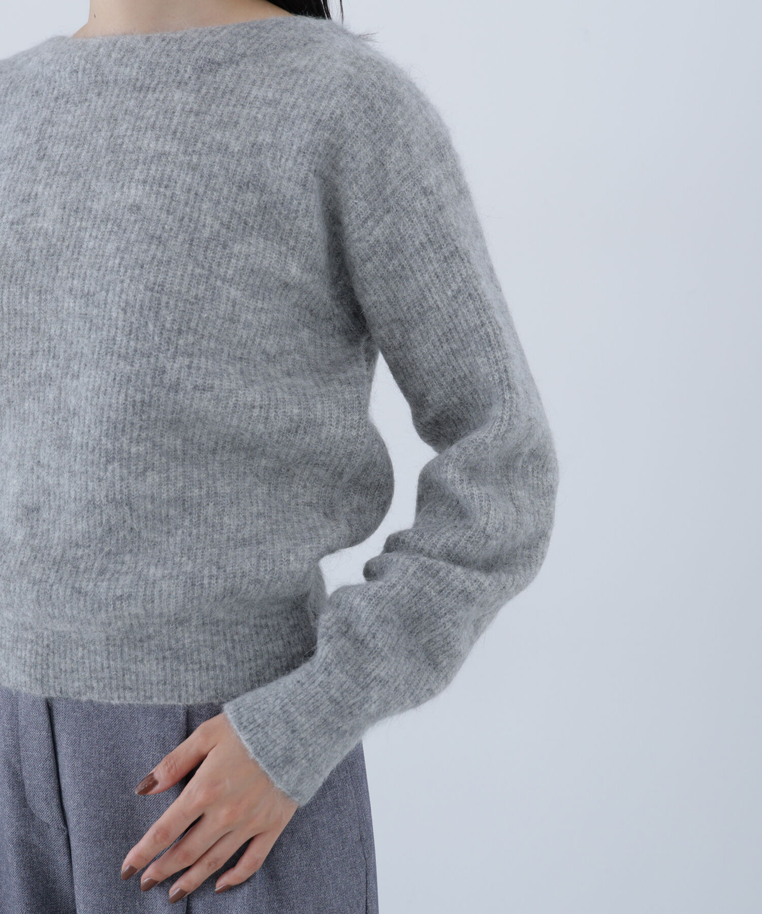  「アルパカ混クルーネックニット」|ニット・セーター|
