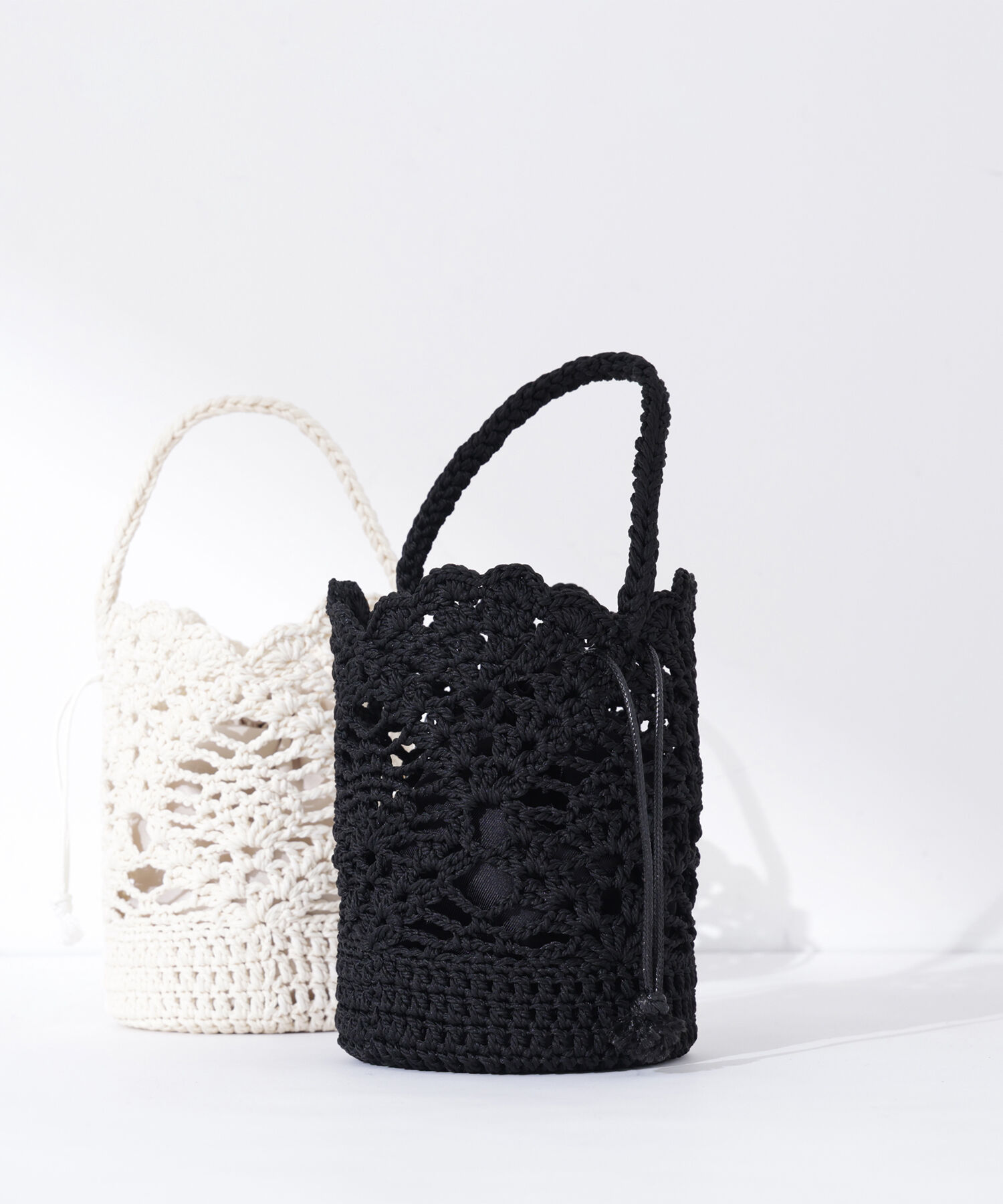  「クロシェバケットバッグ」|トートバッグ|クロ