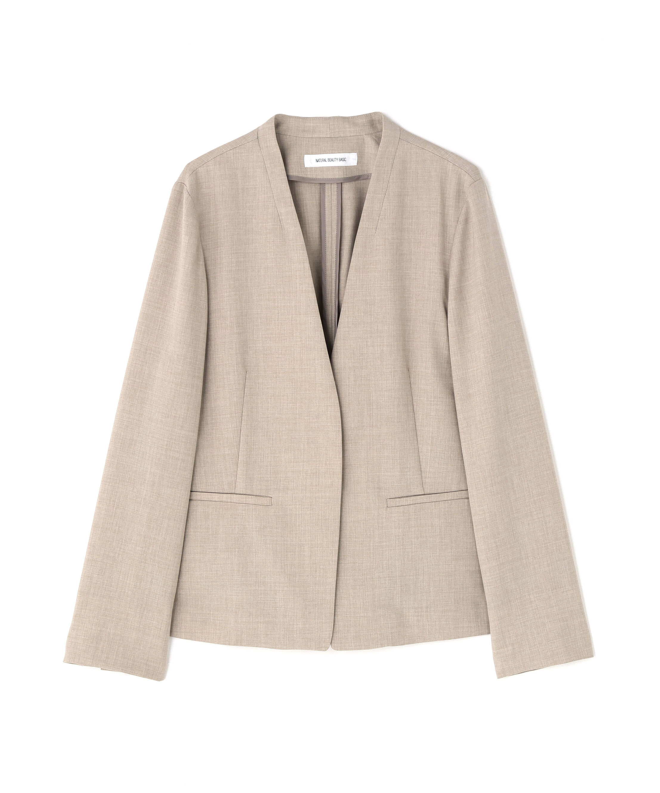  「リネンライク SETUP ノーカラージャケット」|その他|