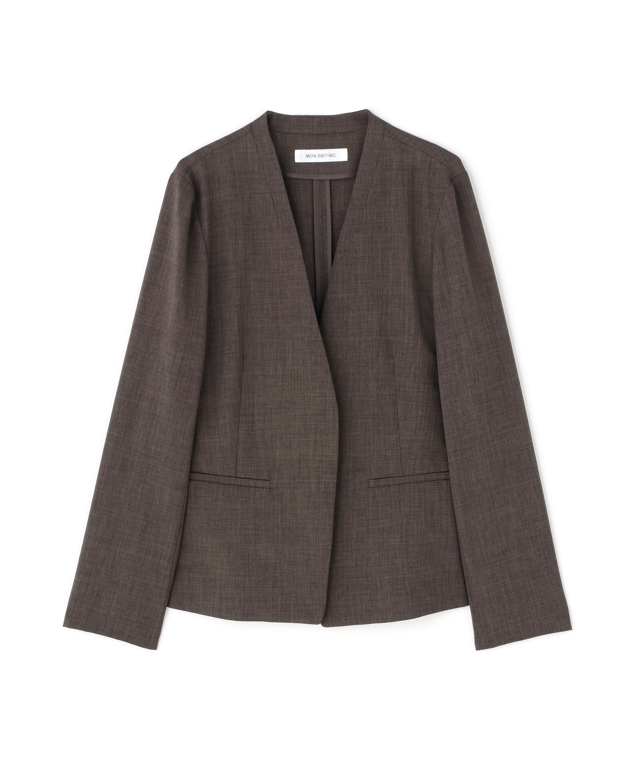  「リネンライク SETUP ノーカラージャケット」|その他|