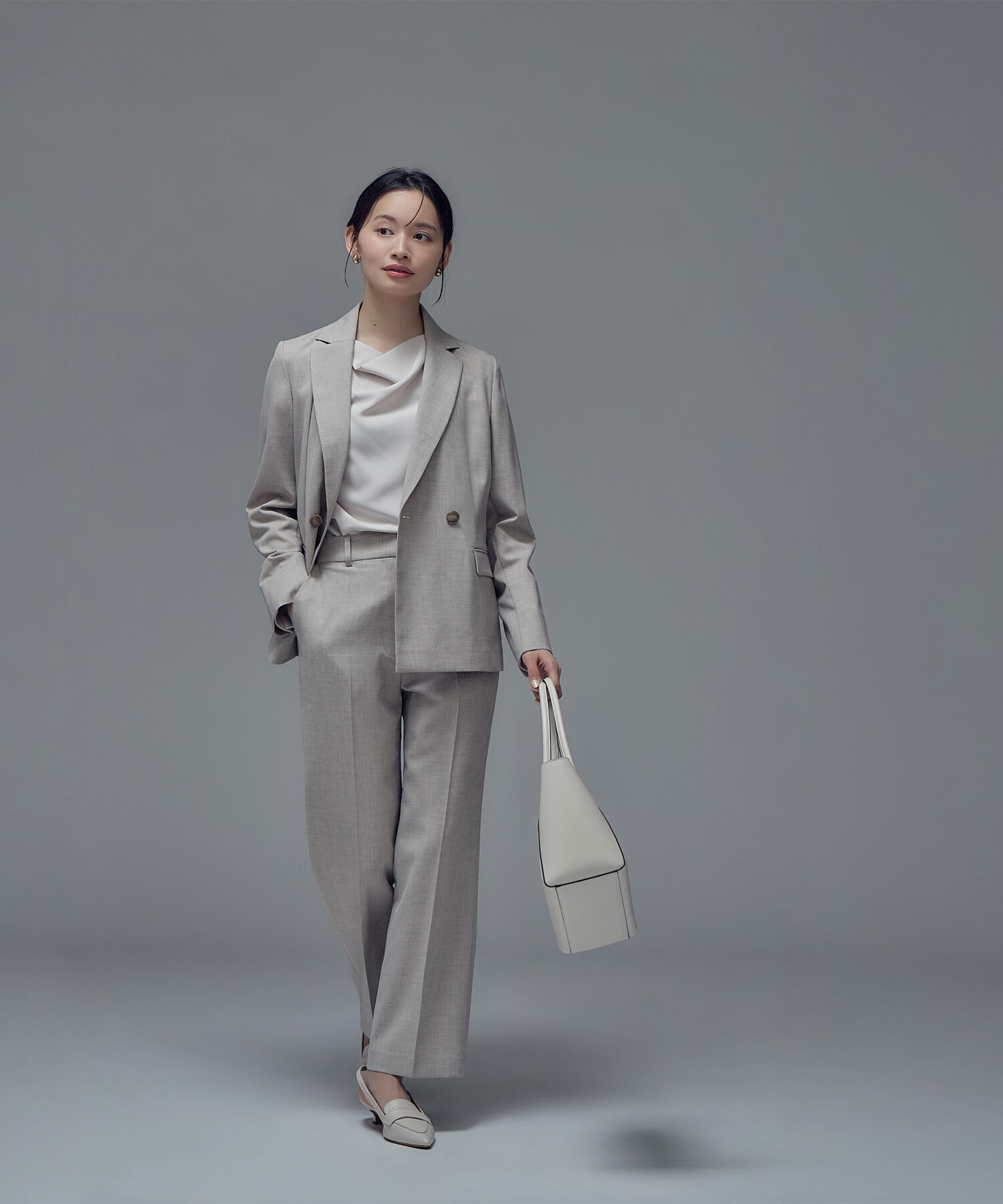  「リネンライク SETUP ダブルボタンジャケット」|その他|