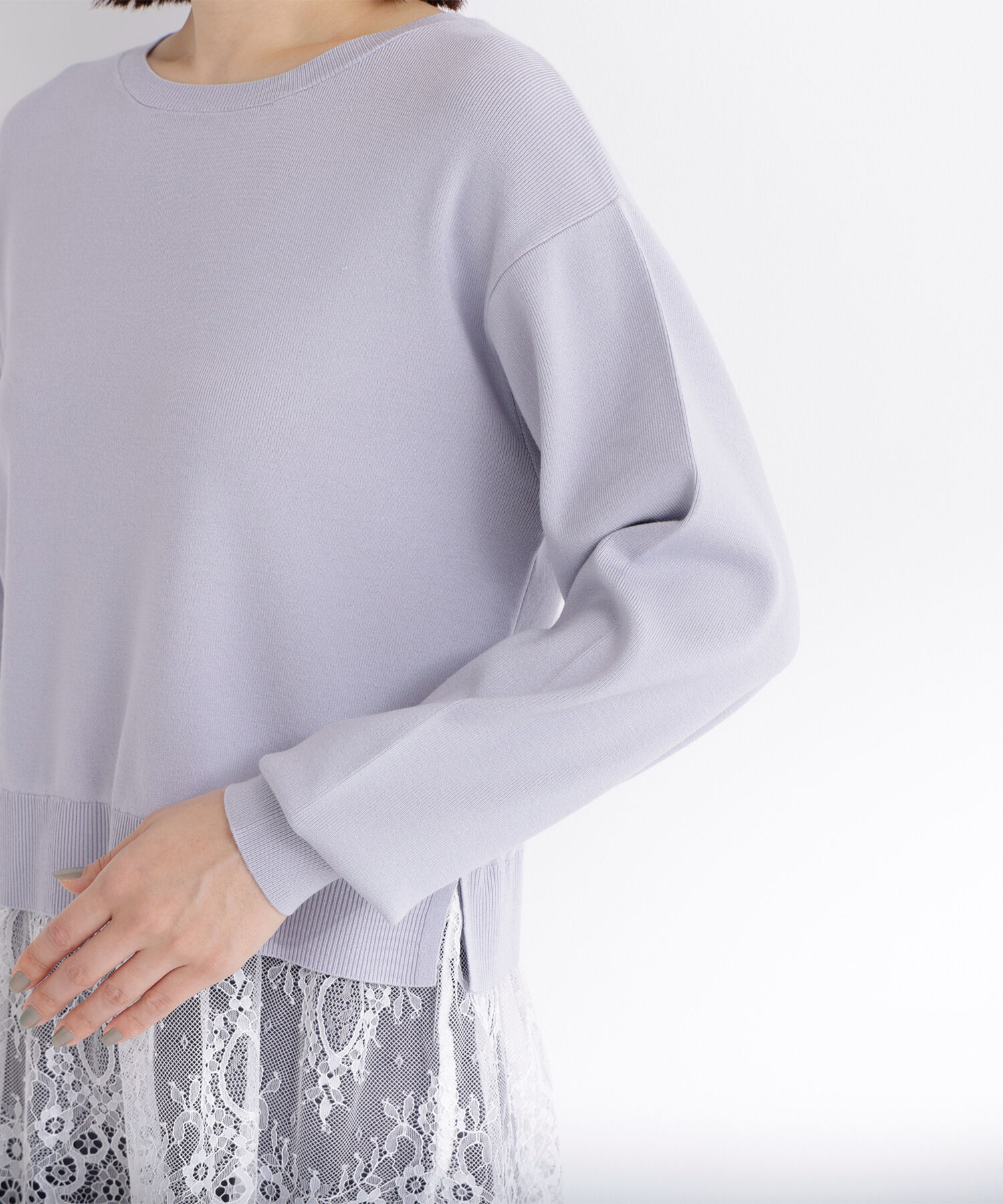  「レースドッキングニット」|ニット・セーター|
