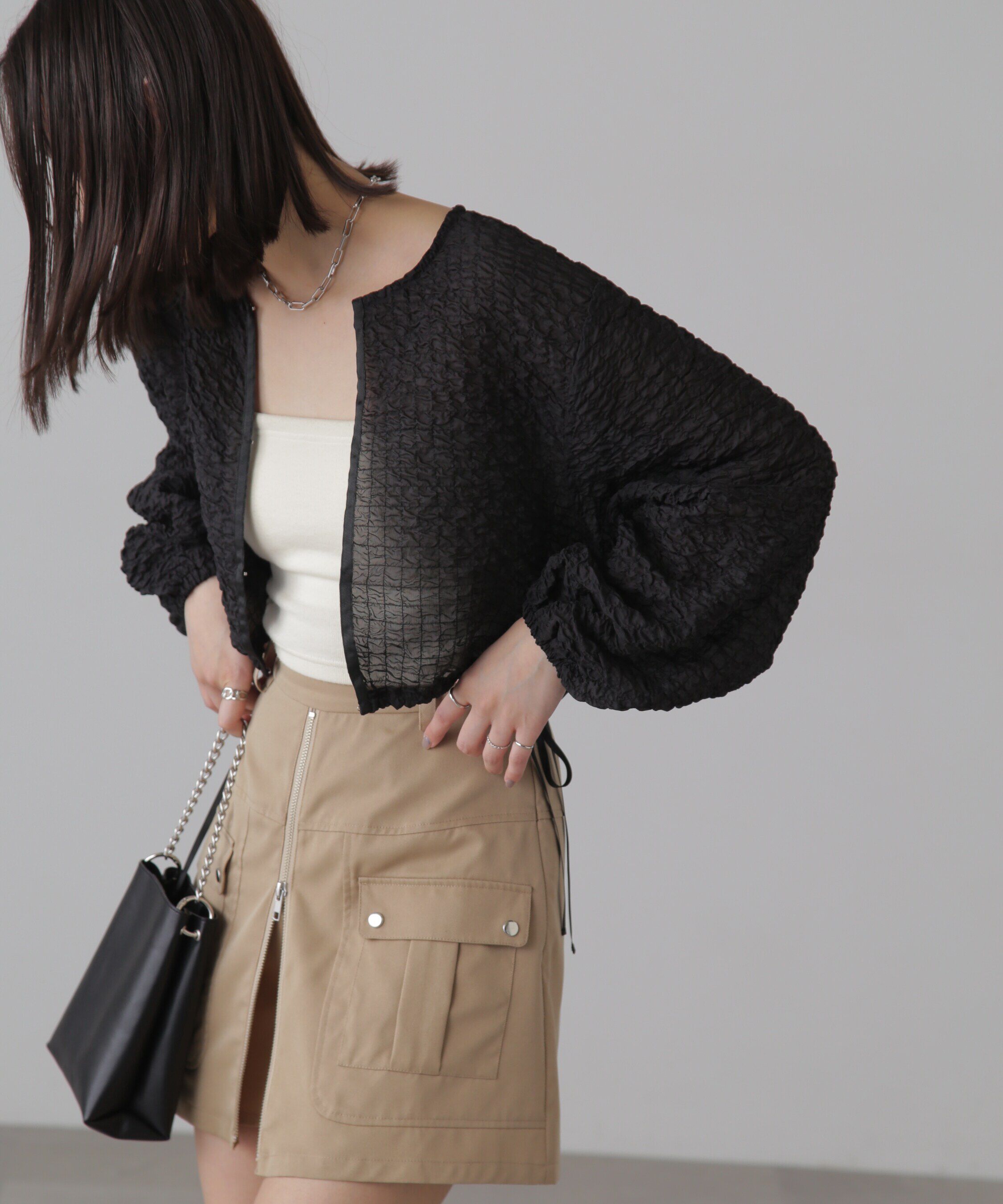  「ぽこぽこシアーブルゾン」|ブルゾン・スタジャン|