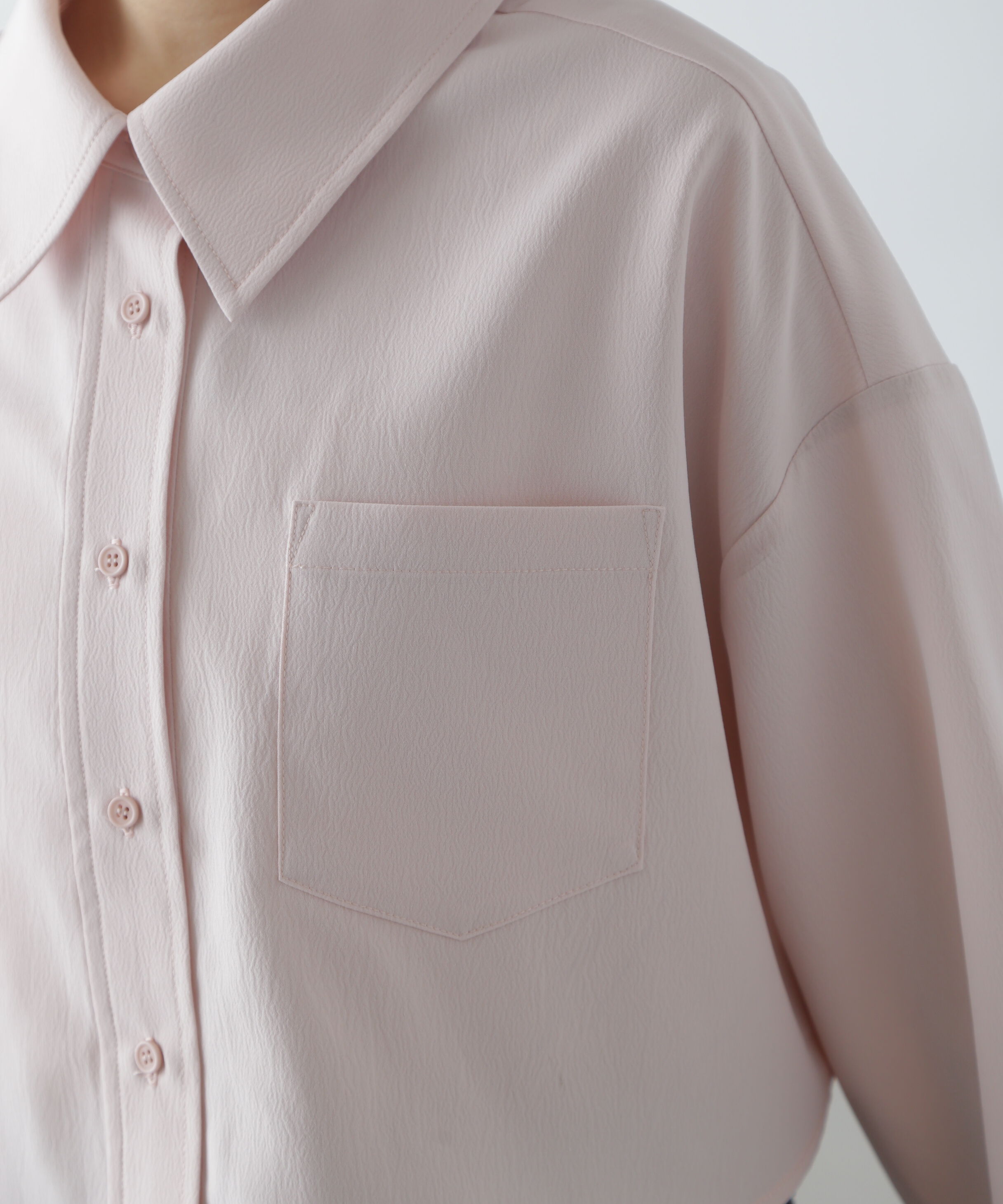  「バックレースアップショート丈シャツ」|シャツ・ブラウス|