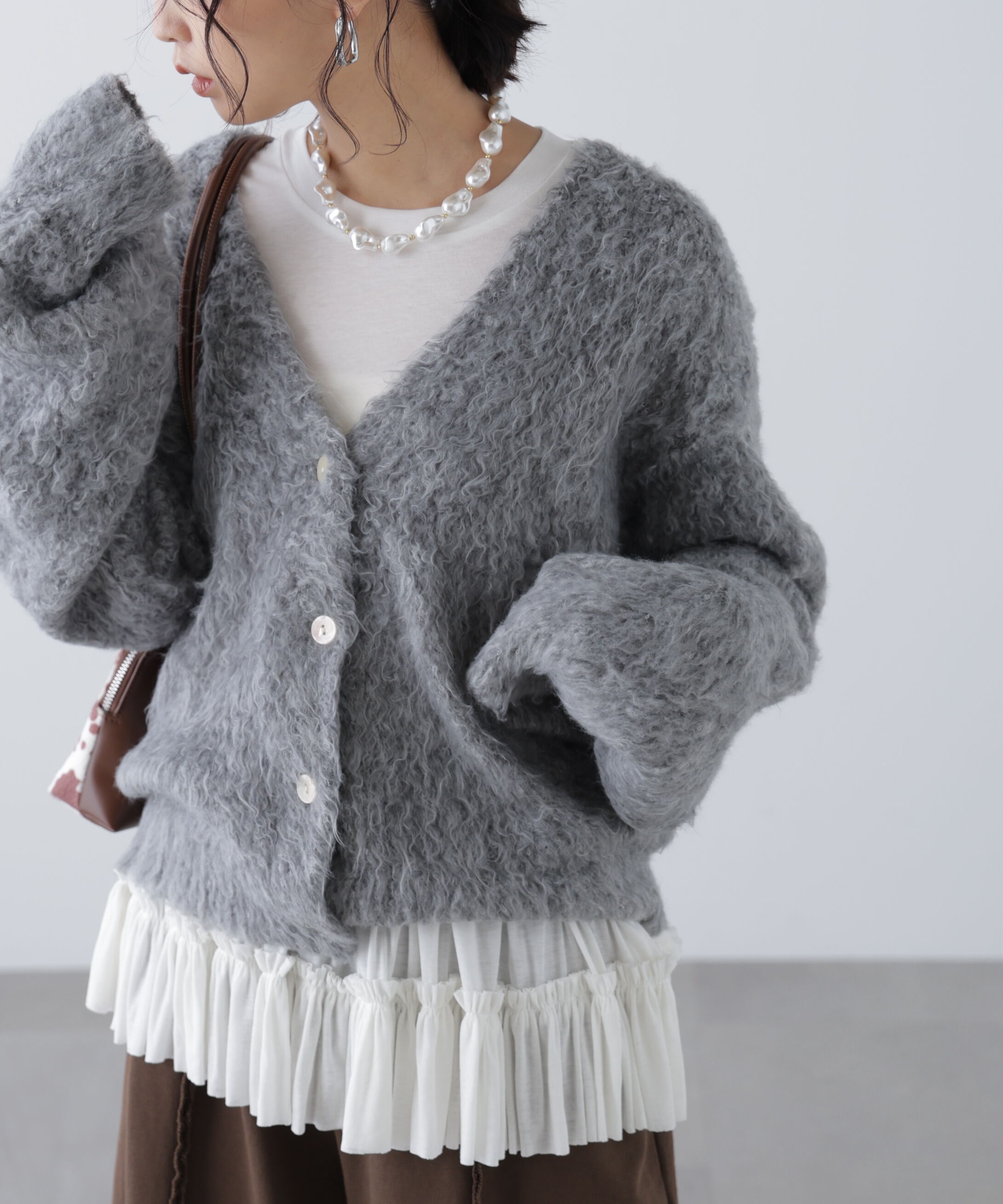  「長袖裾フリルカットソー」|Tシャツ・カットソー|