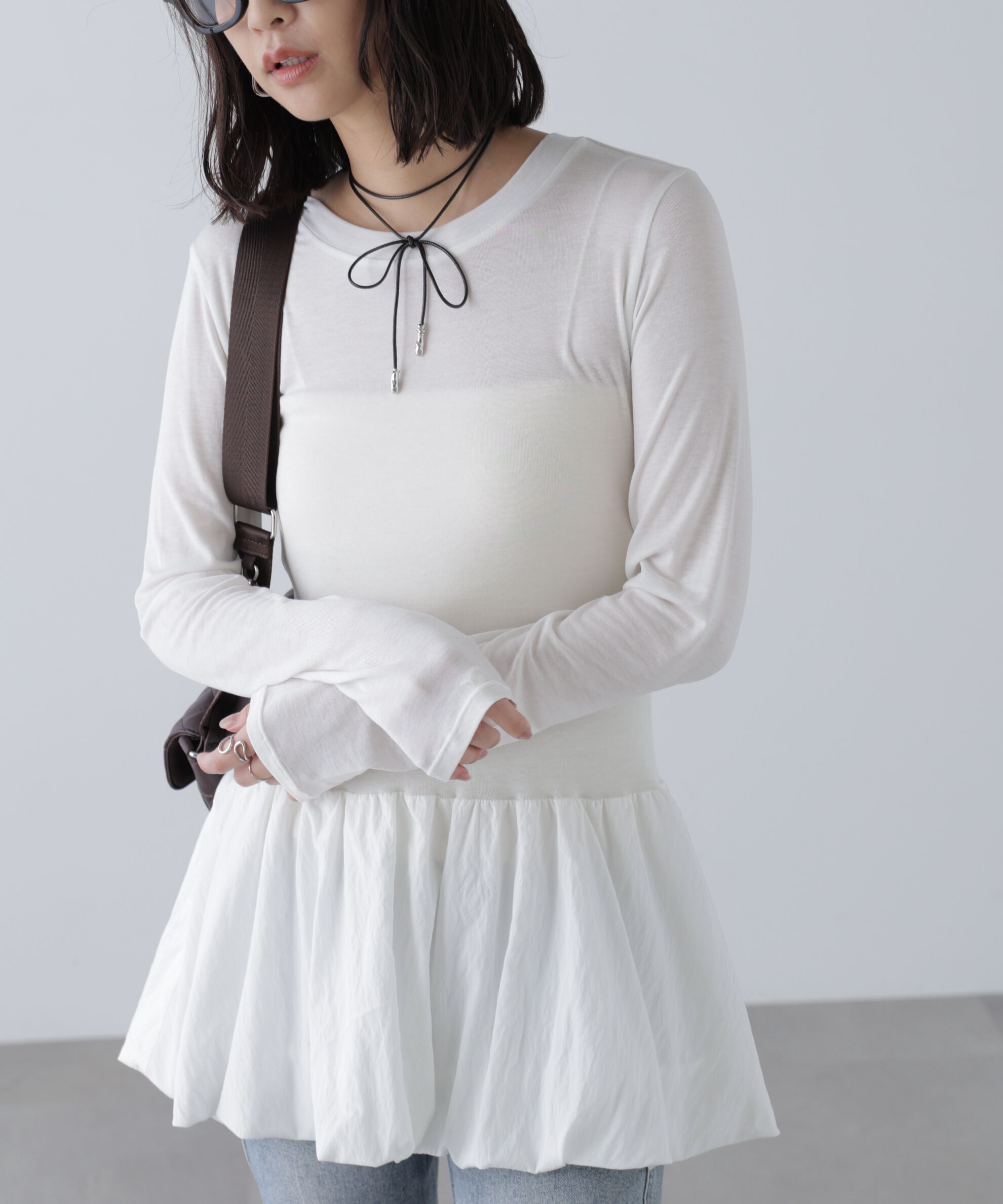  「長袖裾フリルカットソー」|Tシャツ・カットソー|バルーン2