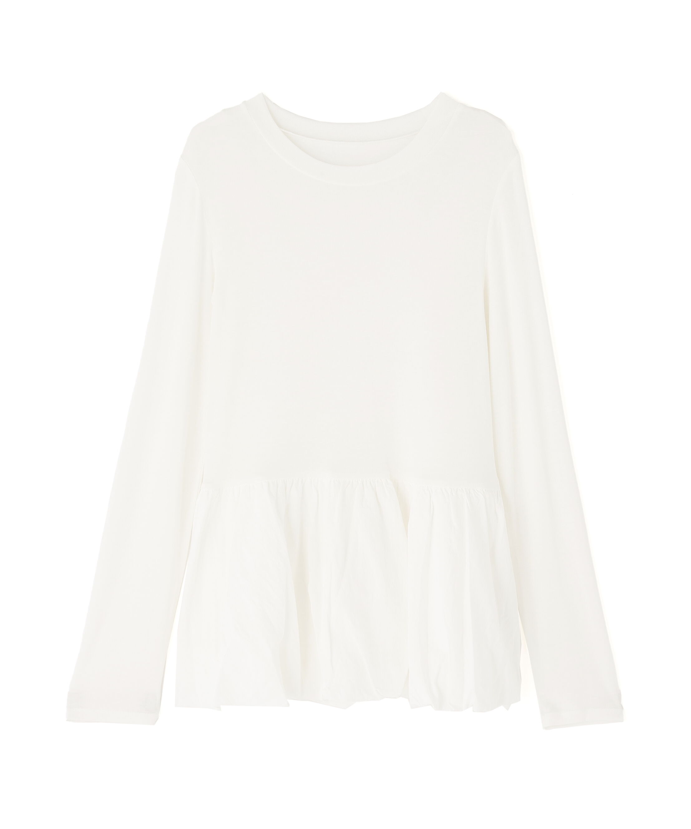  「長袖裾フリルカットソー」|Tシャツ・カットソー|