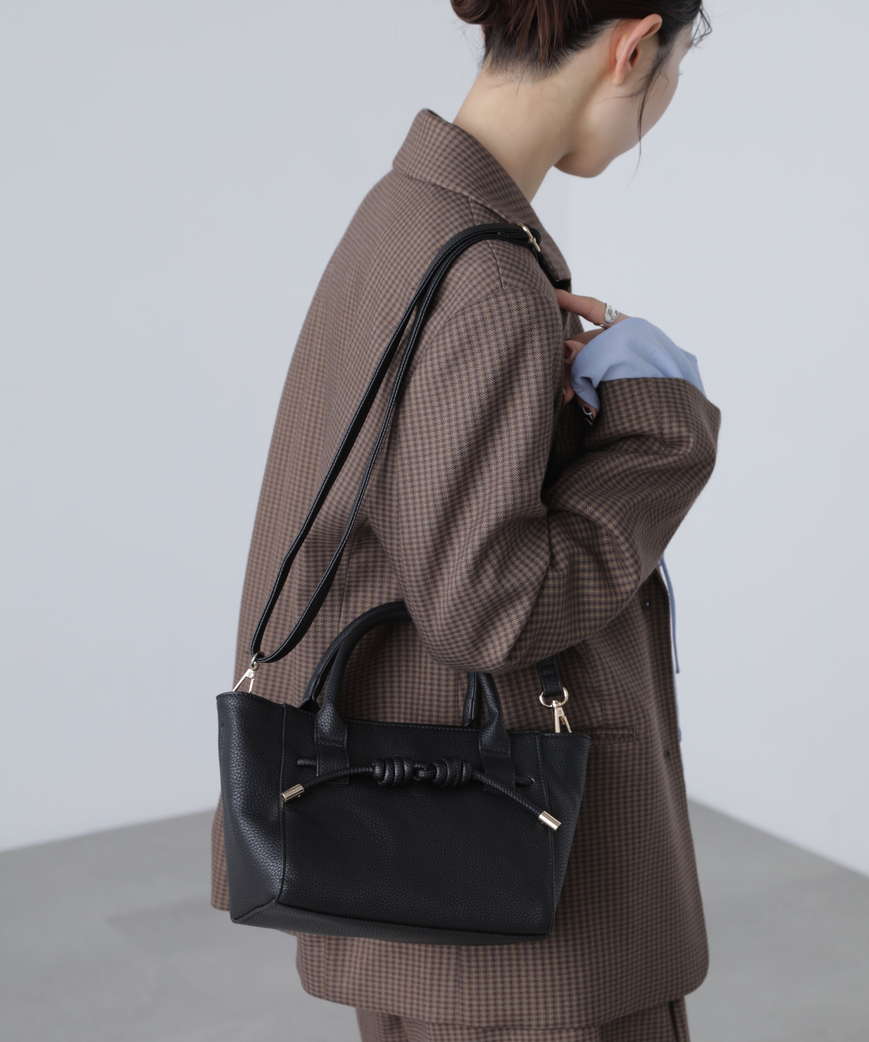  「ロープリボンバッグ」|その他|ブラック