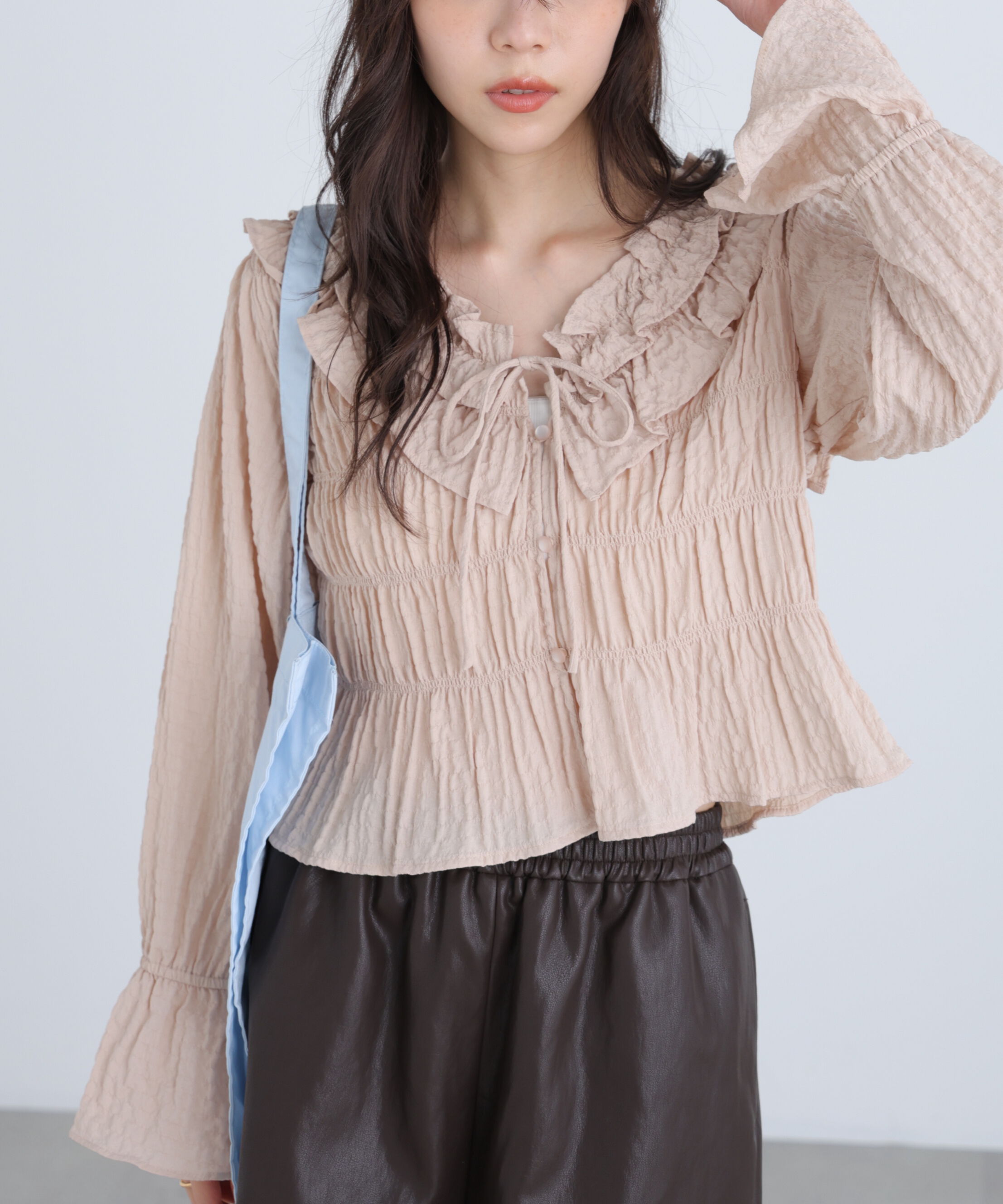  「アソート前後2wayフリルブラウス」|シャツ・ブラウス|