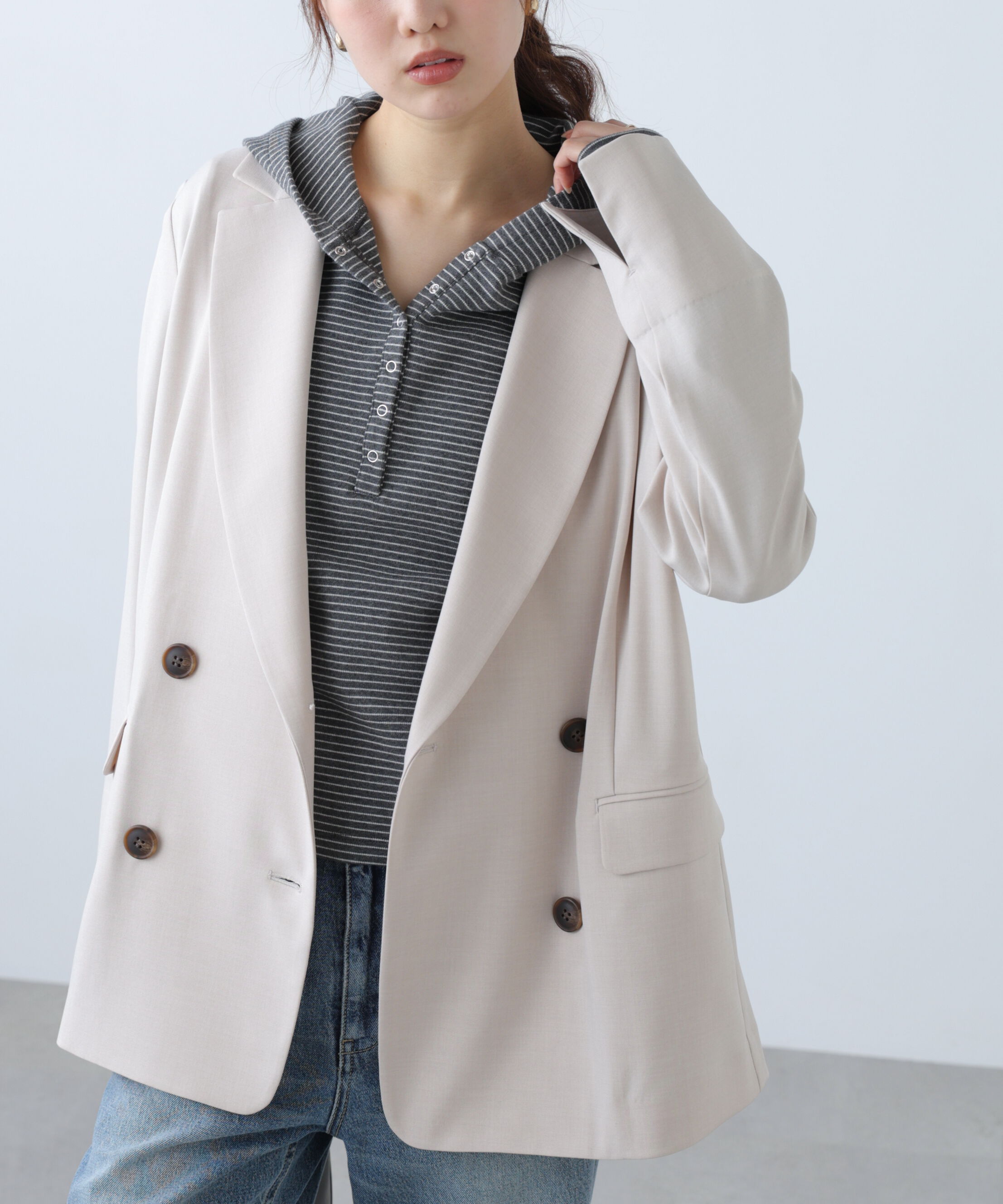  「梳毛調合繊ダブルブレストジャケット」|その他|