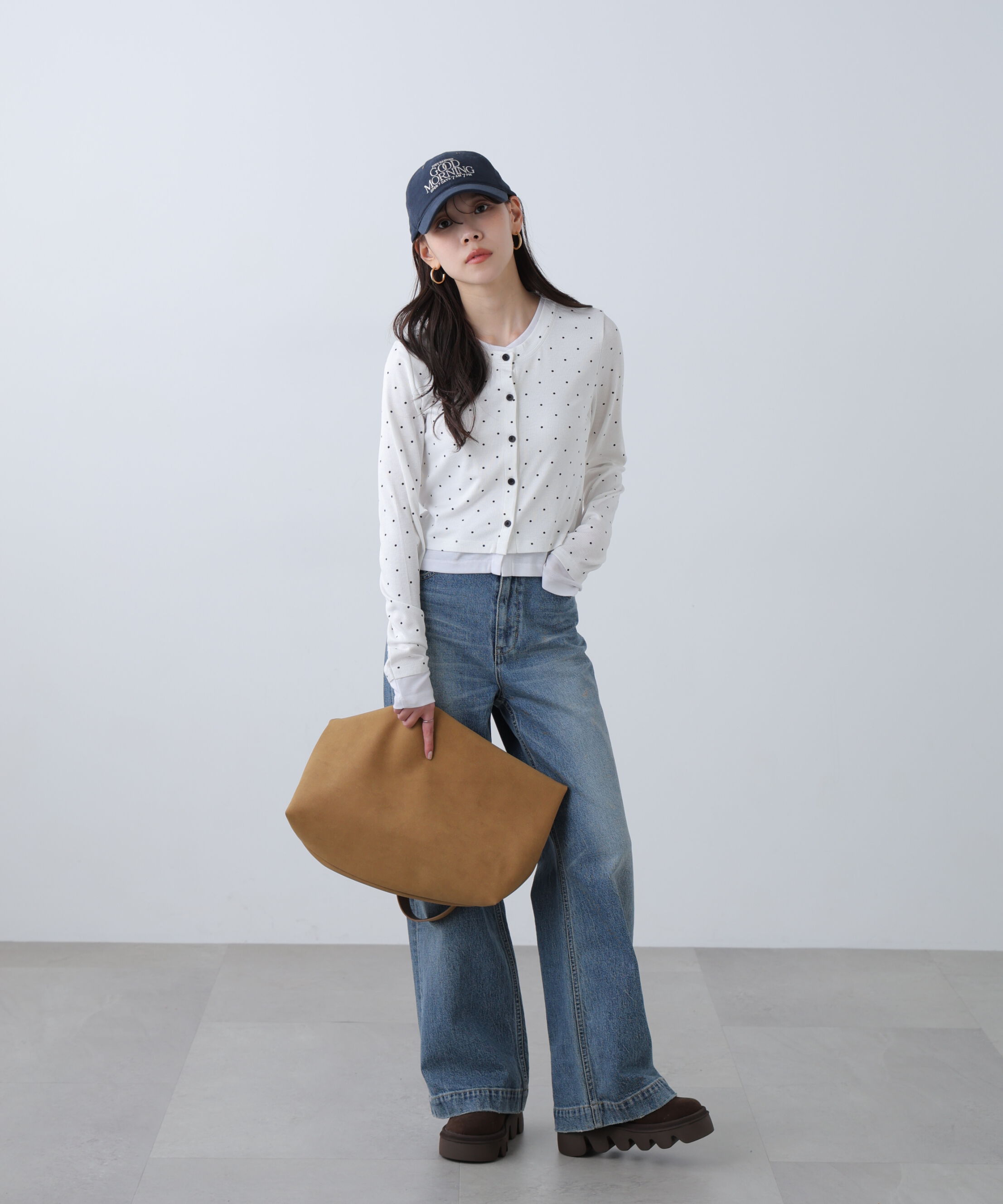  「レイヤード風カットソーカーディガン」|Tシャツ・カットソー|