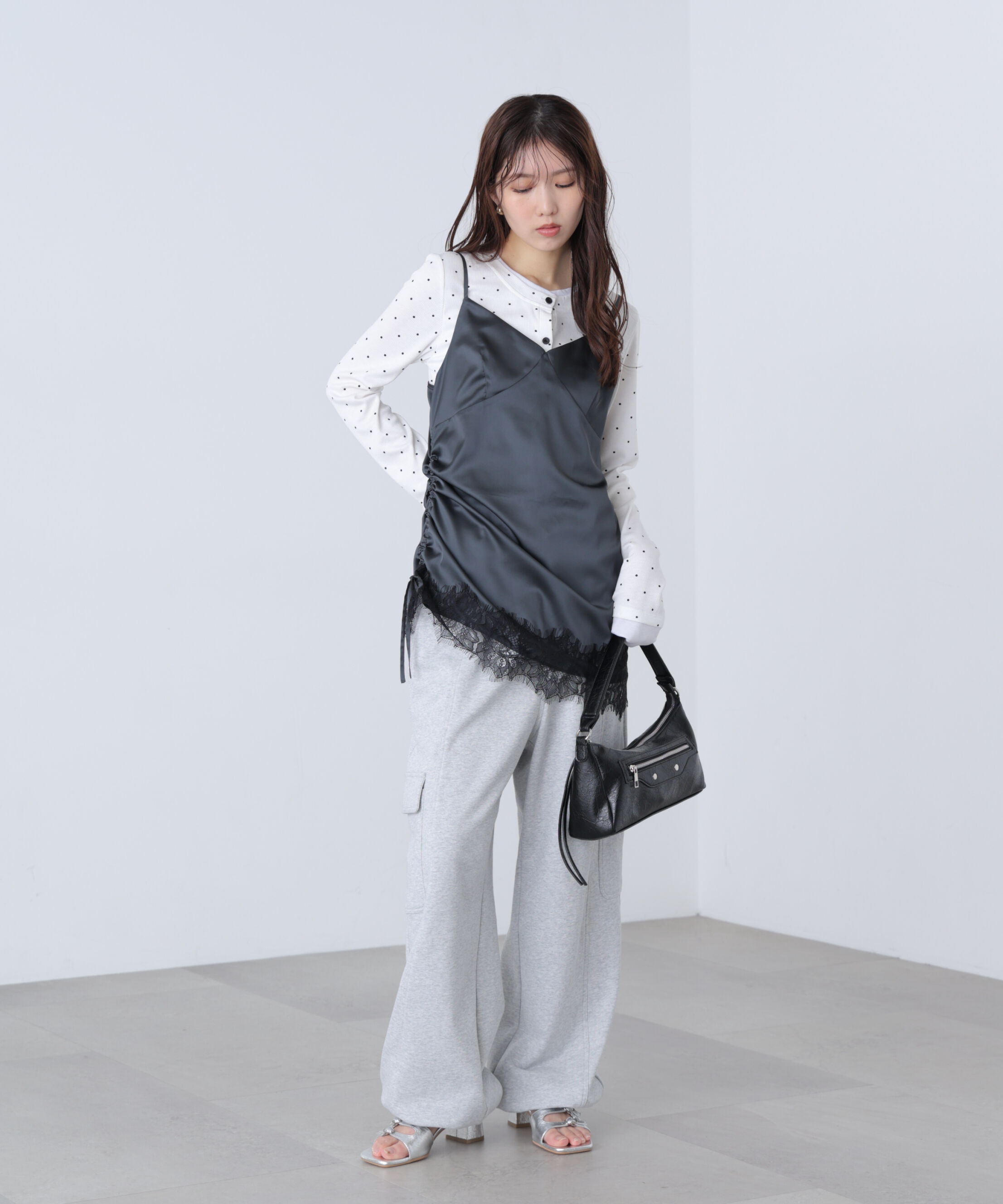  「レイヤード風カットソーカーディガン」|Tシャツ・カットソー|