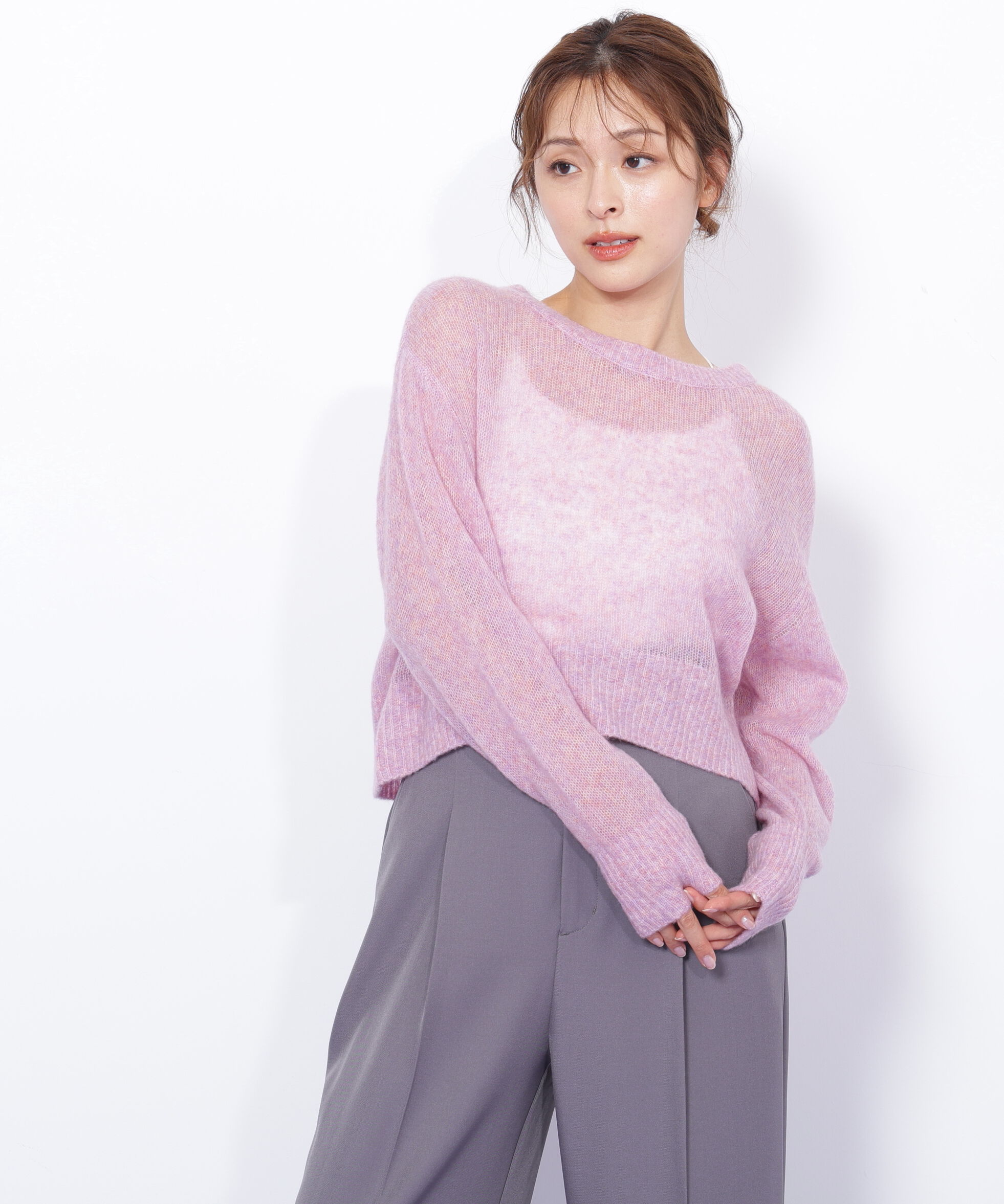  「シアーリボンニット」|ニット・セーター|