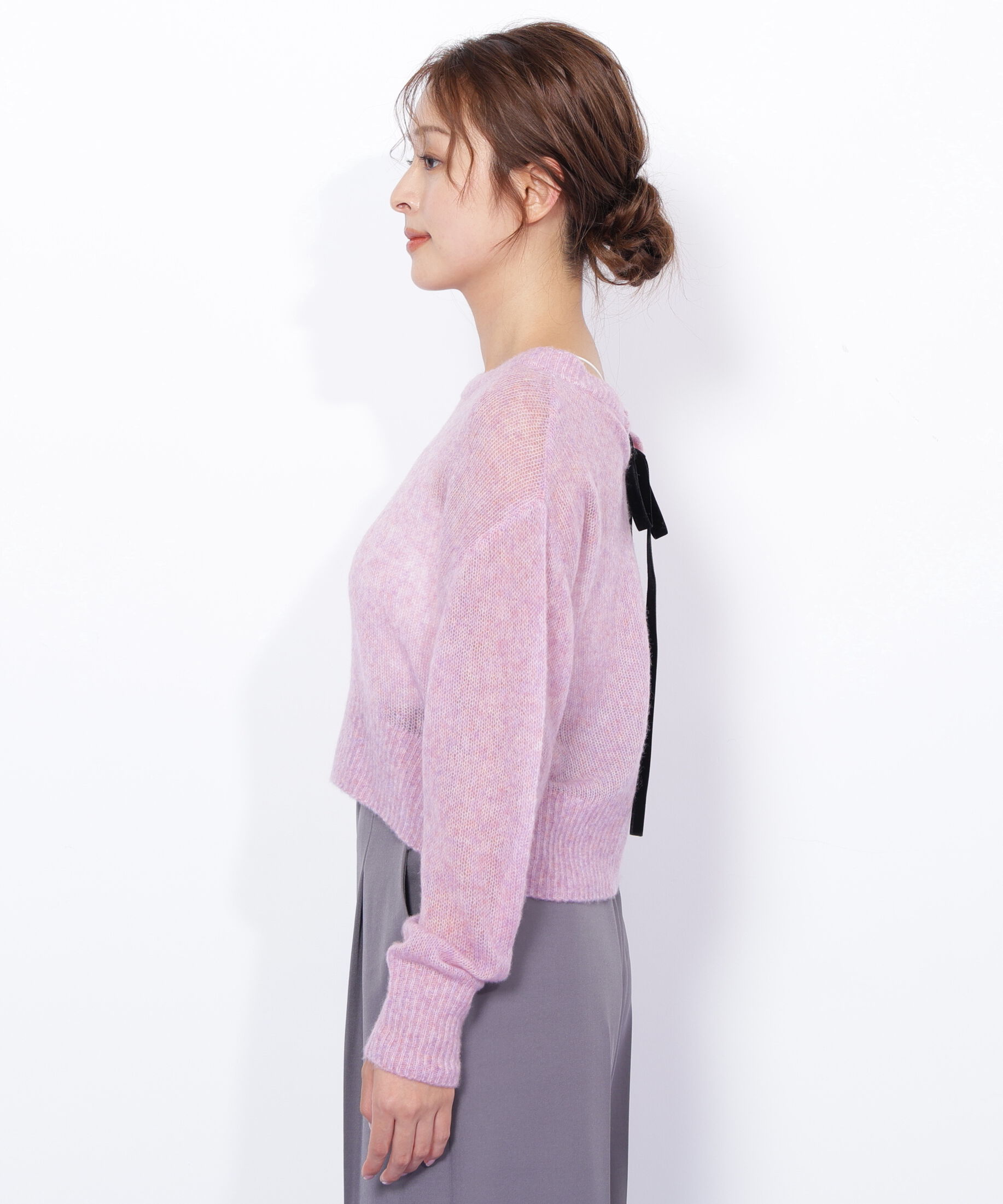  「シアーリボンニット」|ニット・セーター|